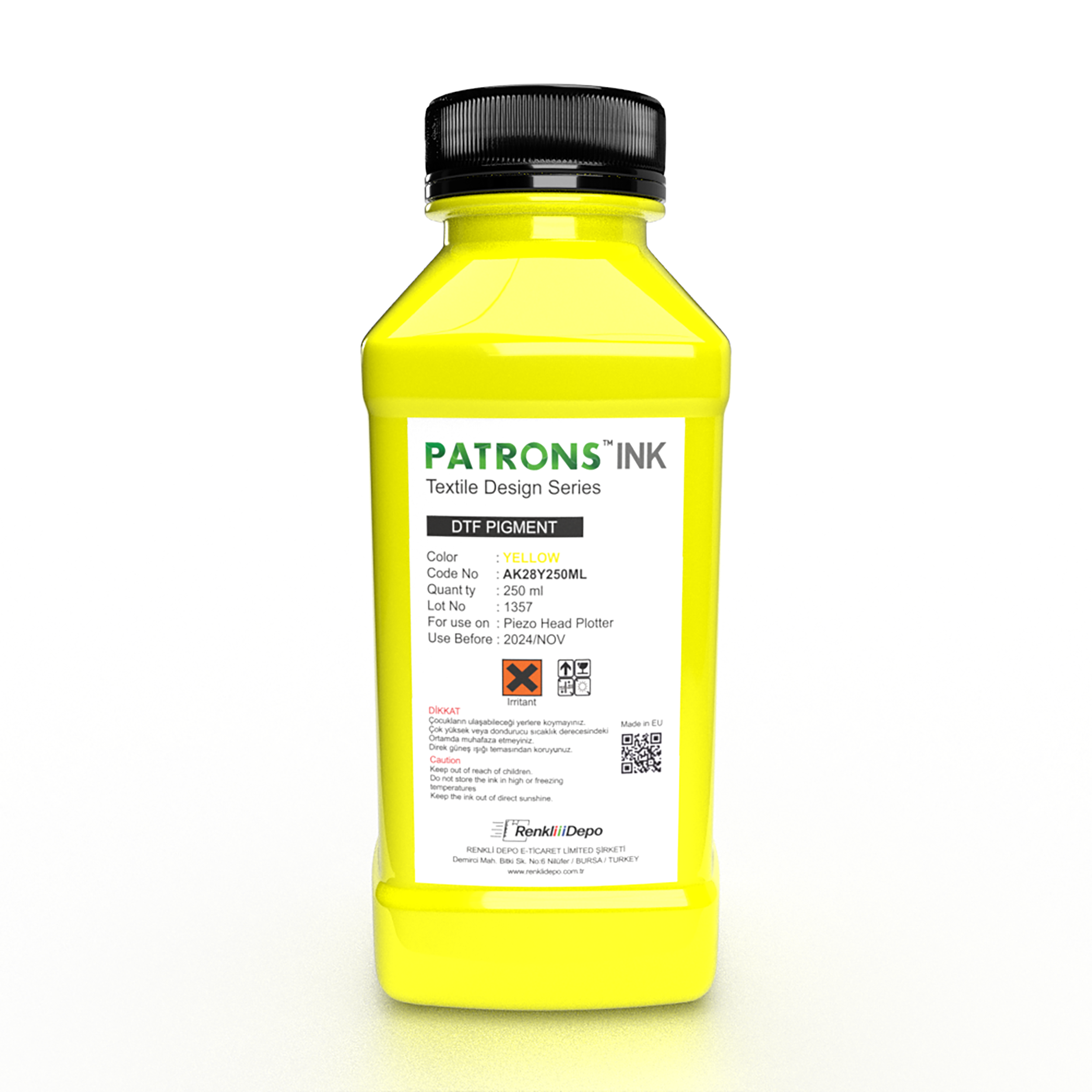 Patrons DTF Baskı Mürekkep Boya 250 ml