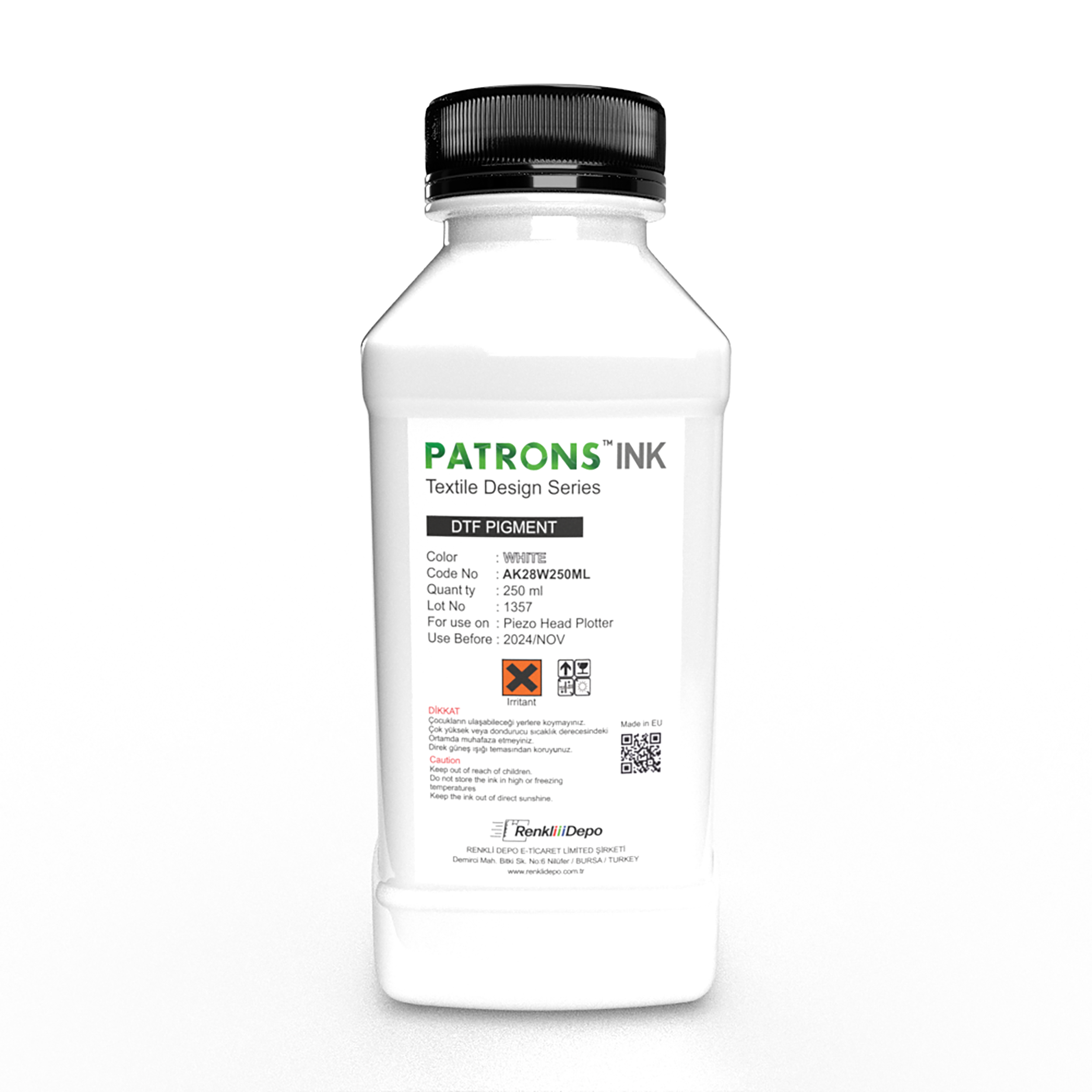 Patrons DTF Baskı Mürekkep Boya 250 ml