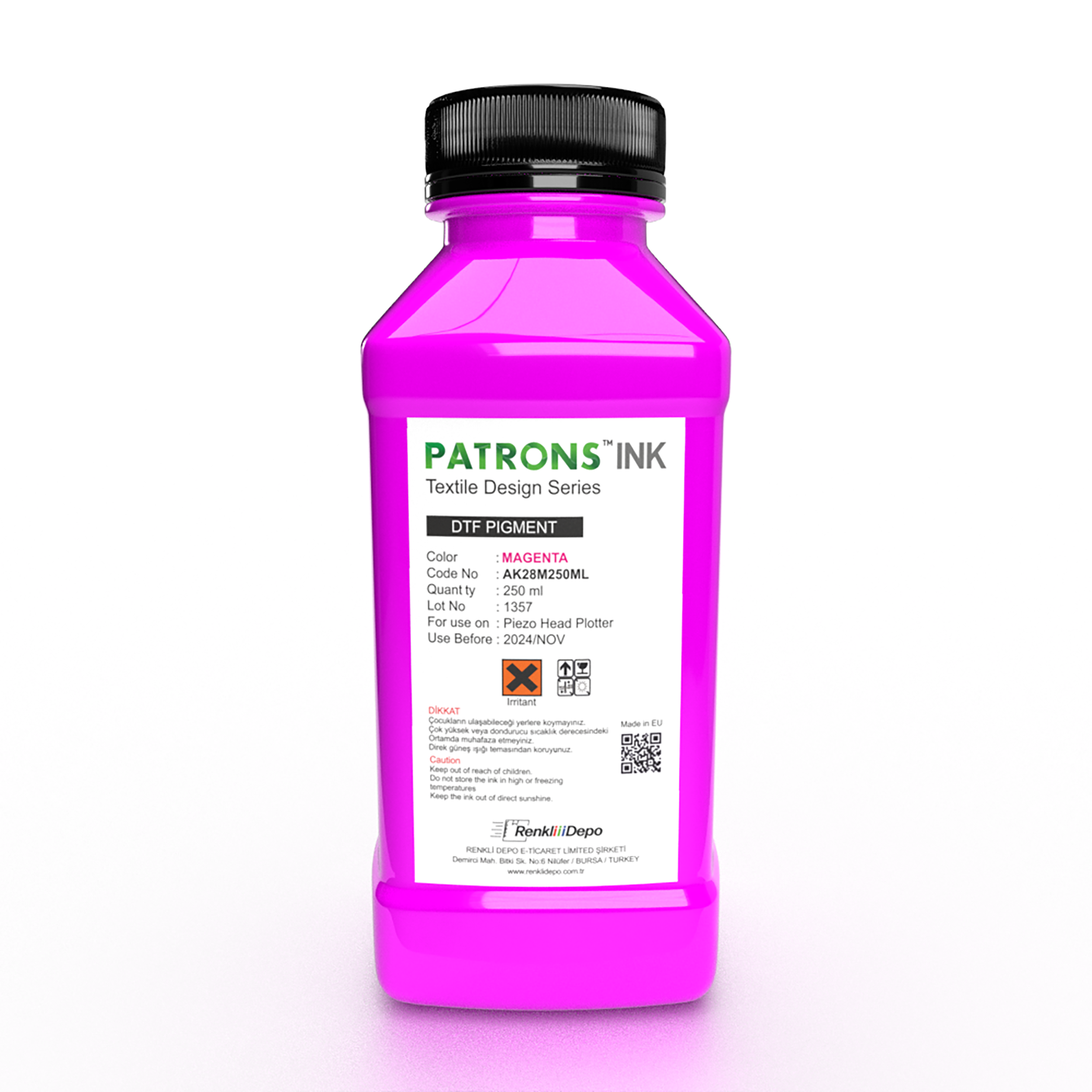 Patrons DTF Baskı Mürekkep Boya 250 ml