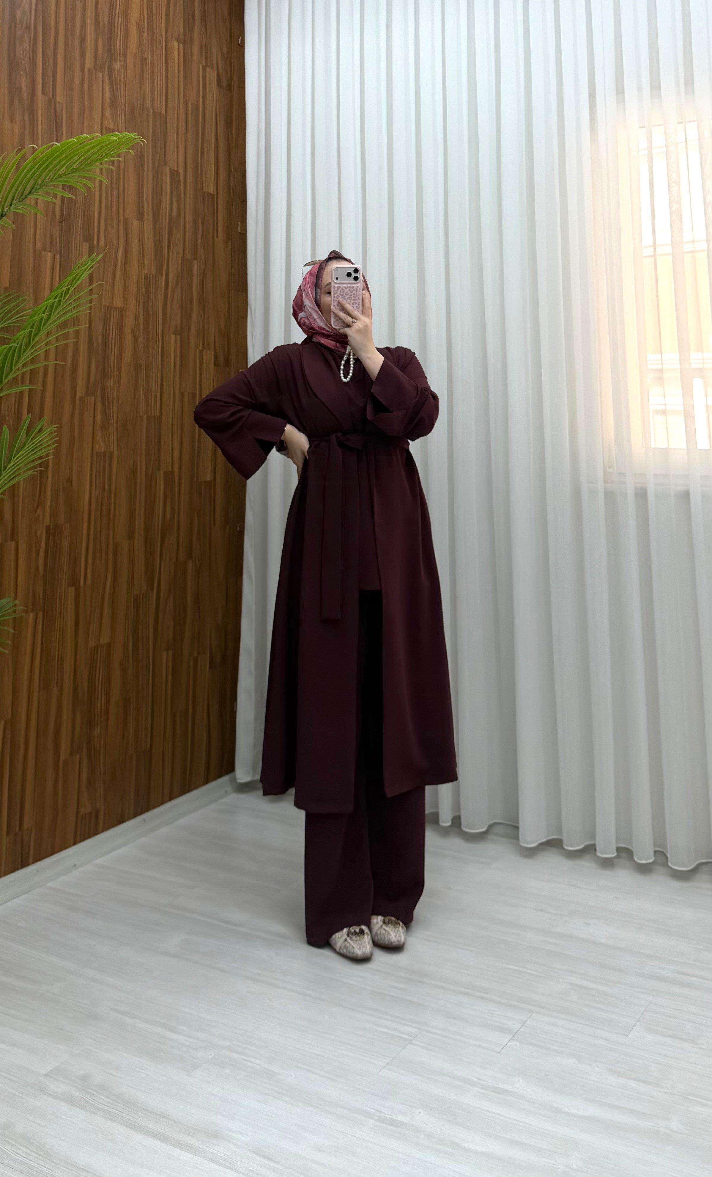 Binay 4'lü Linda Takım Bordo 1044 