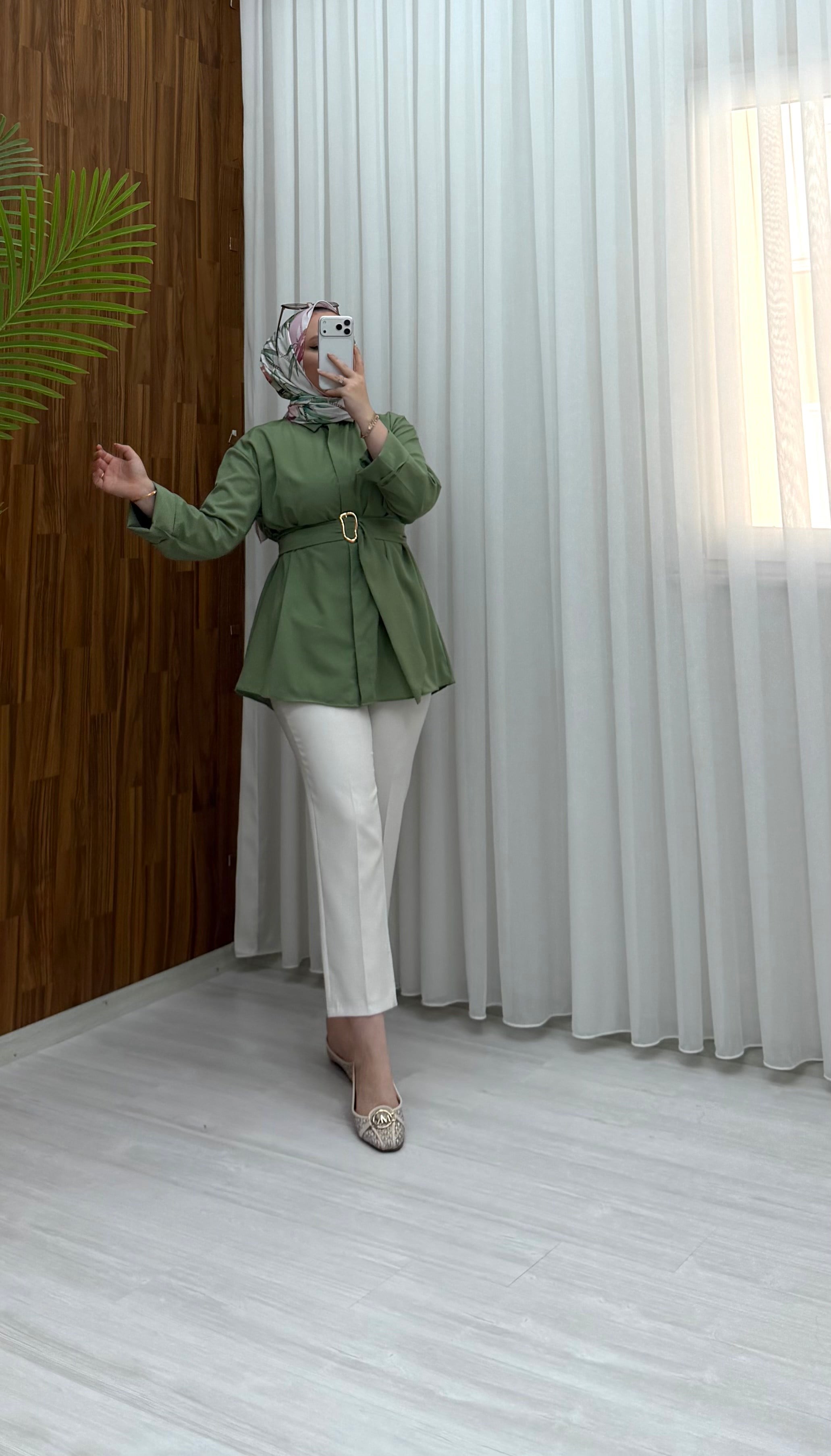 Newshe Toka Detay Tunik Haki 1070 