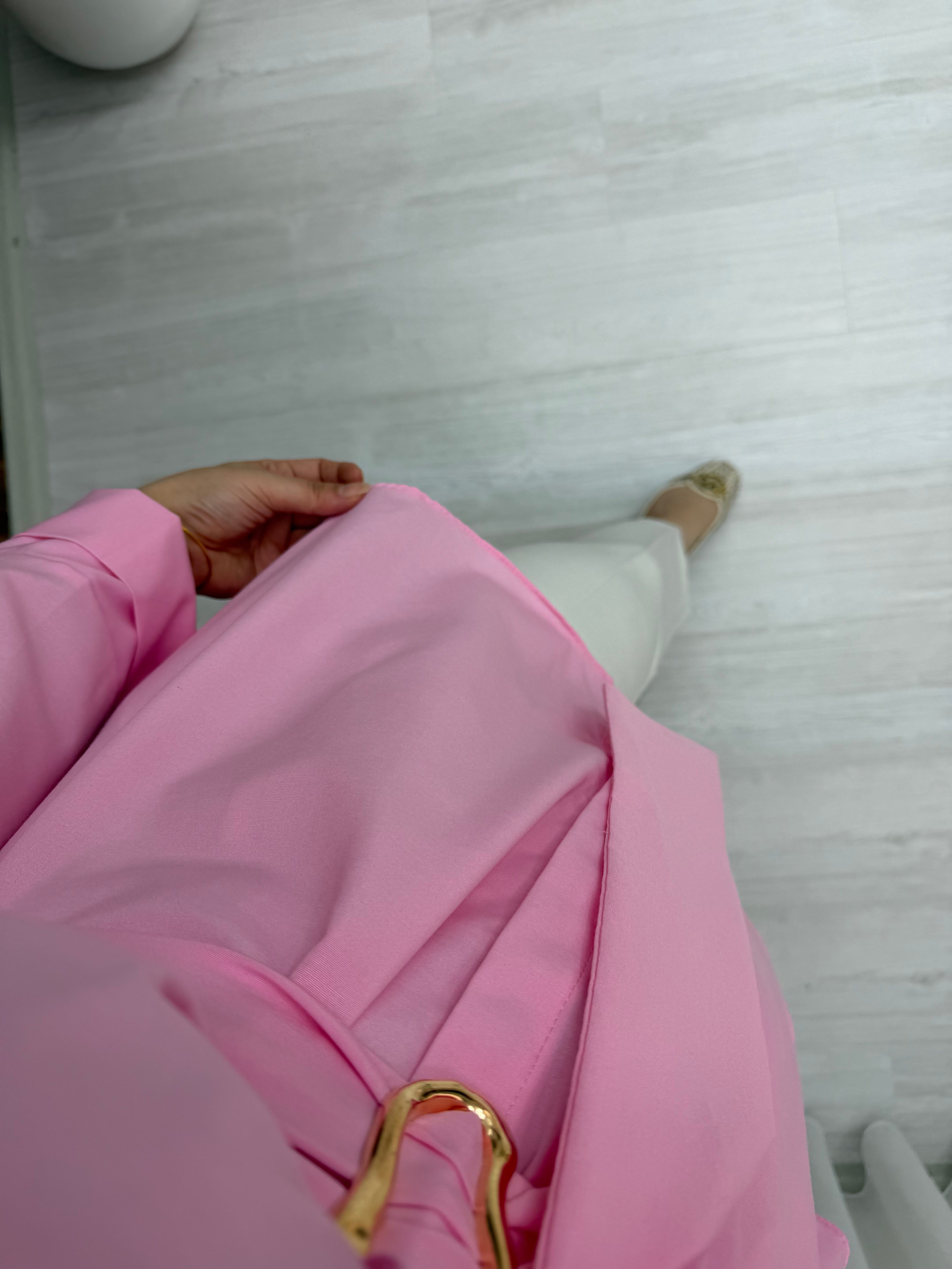 Newshe Toka Detay Tunik Pembe  1070 