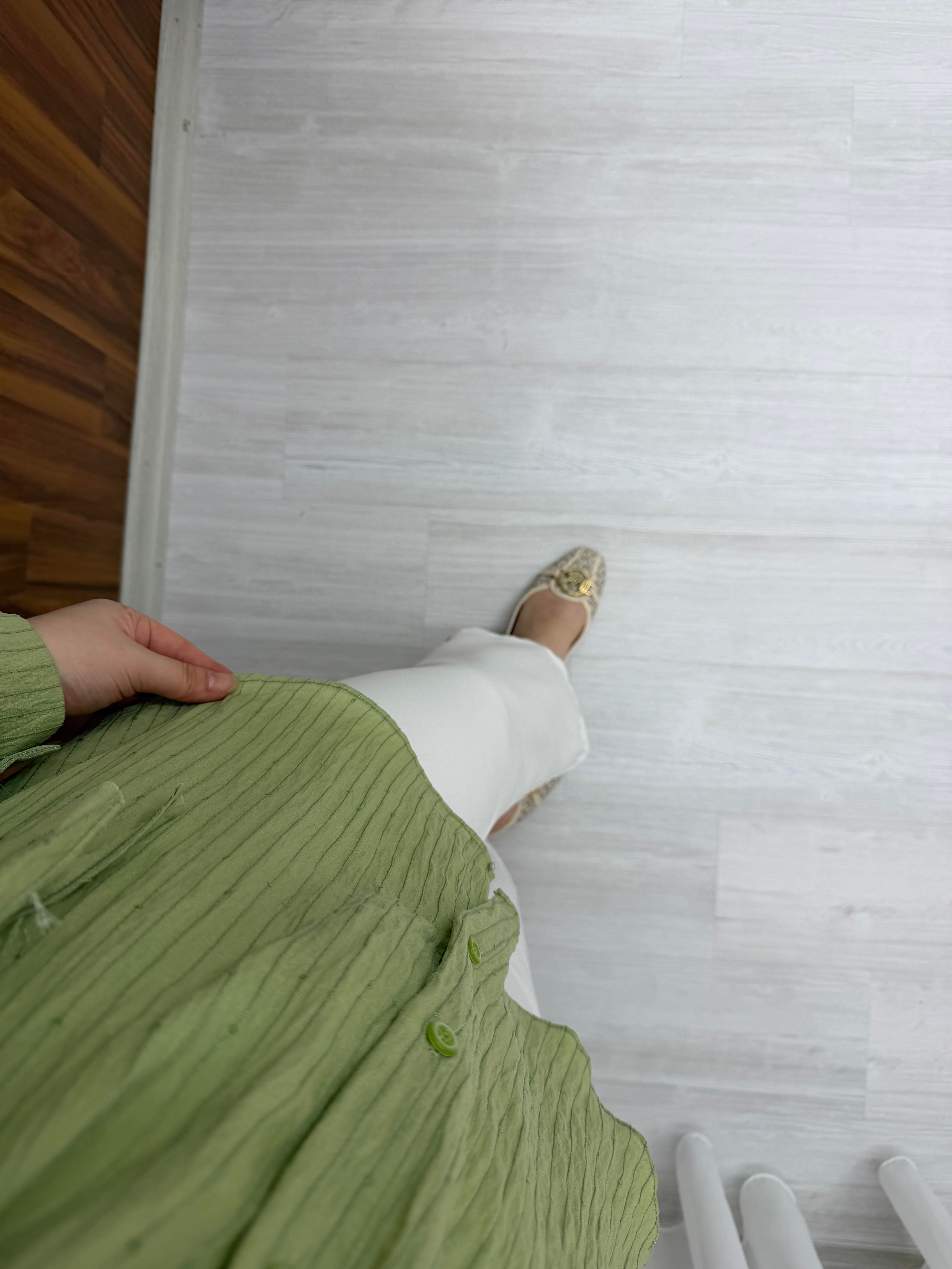 Newshe Bürümcük Pırlantalı tunik Std Mint Yeşili 1701 