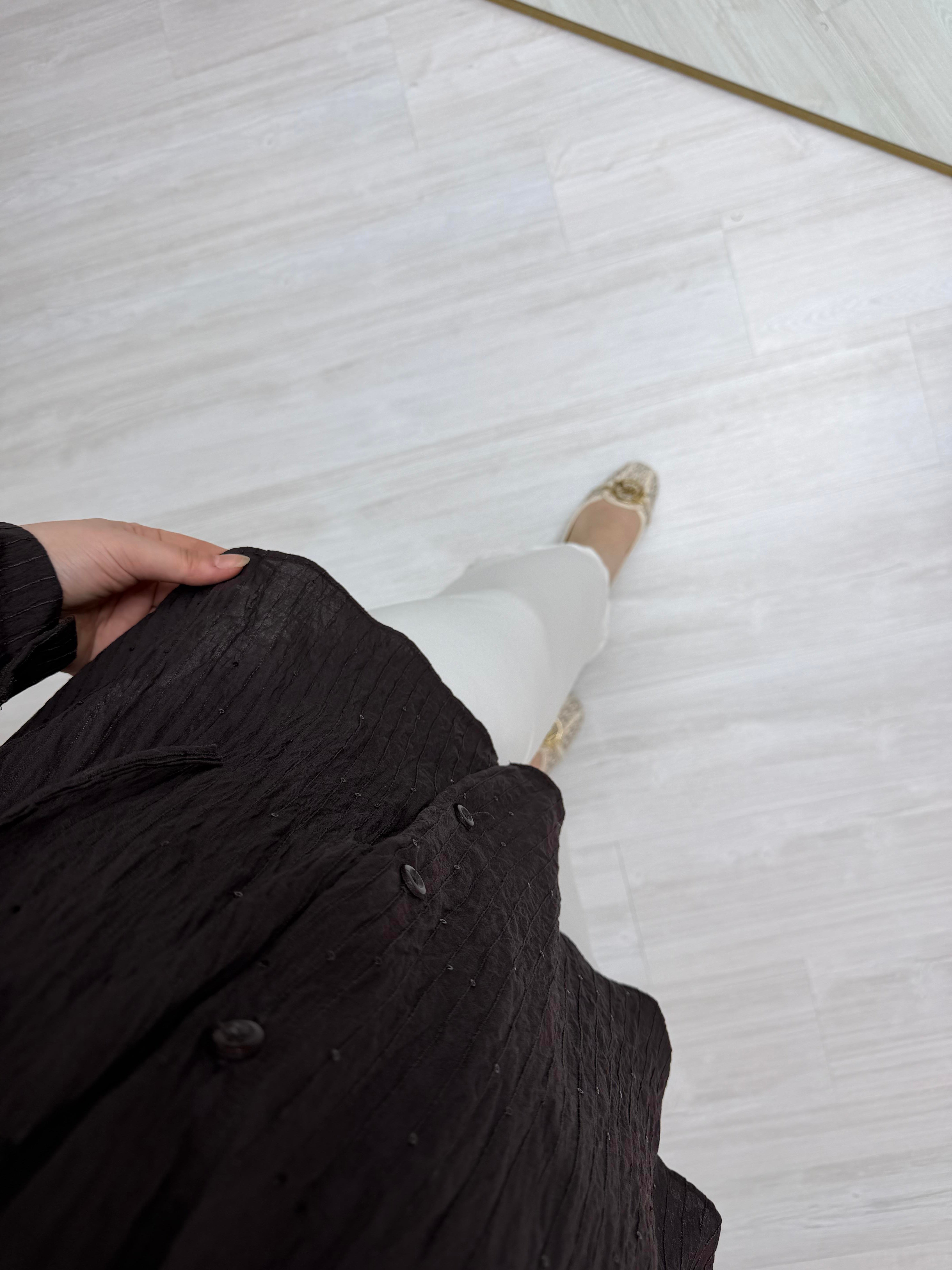 Newshe Bürümcük Pırlantalı tunik Std Kahve 1701 