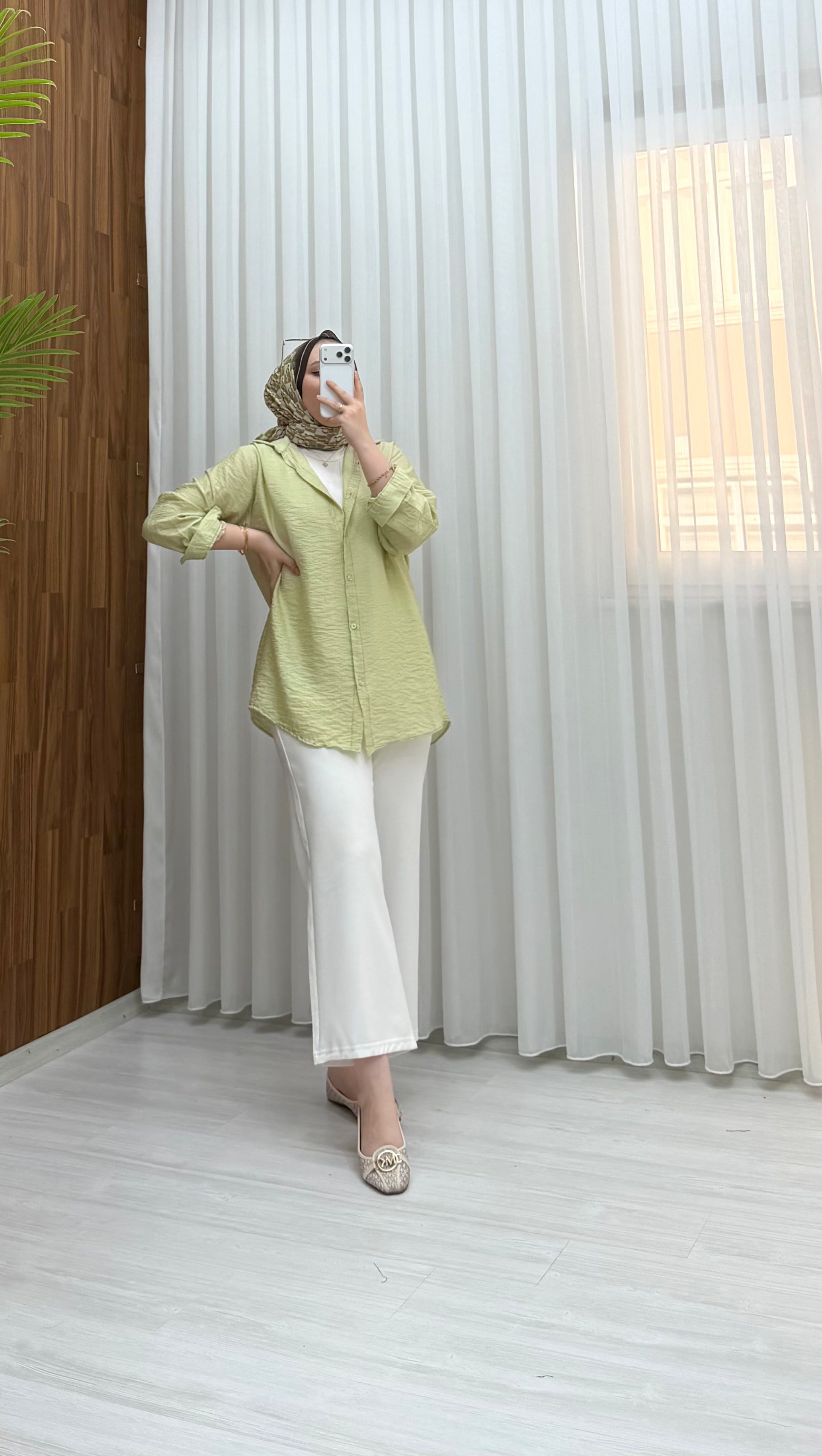 Newshe Yeni Bürümcük Tunik Mint Yeşili 1710 