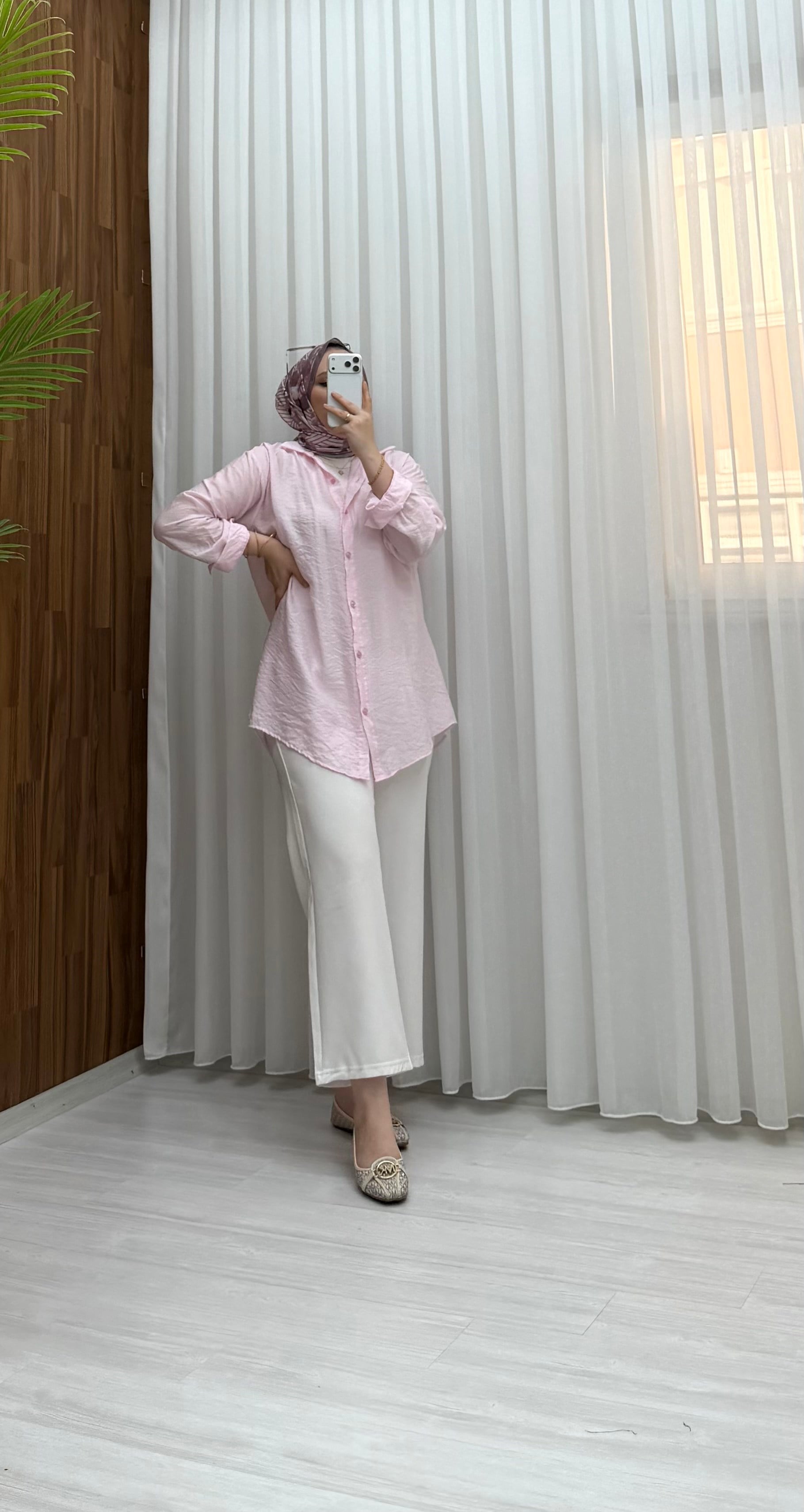 Newshe Yeni Bürümcük Tunik Pembe 1710 