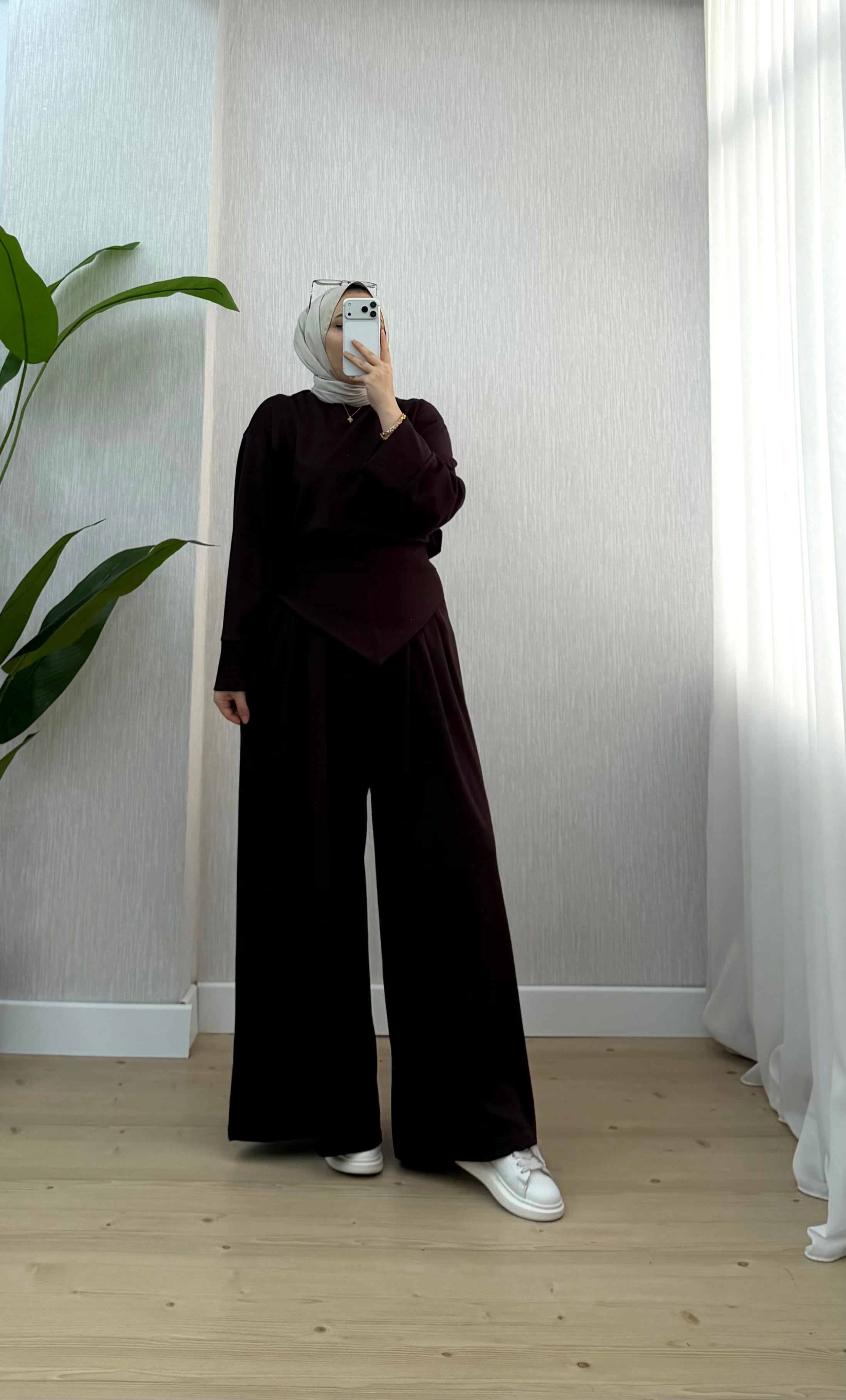 Newshe Oysho Parça Detay Takım Kahve 1720 