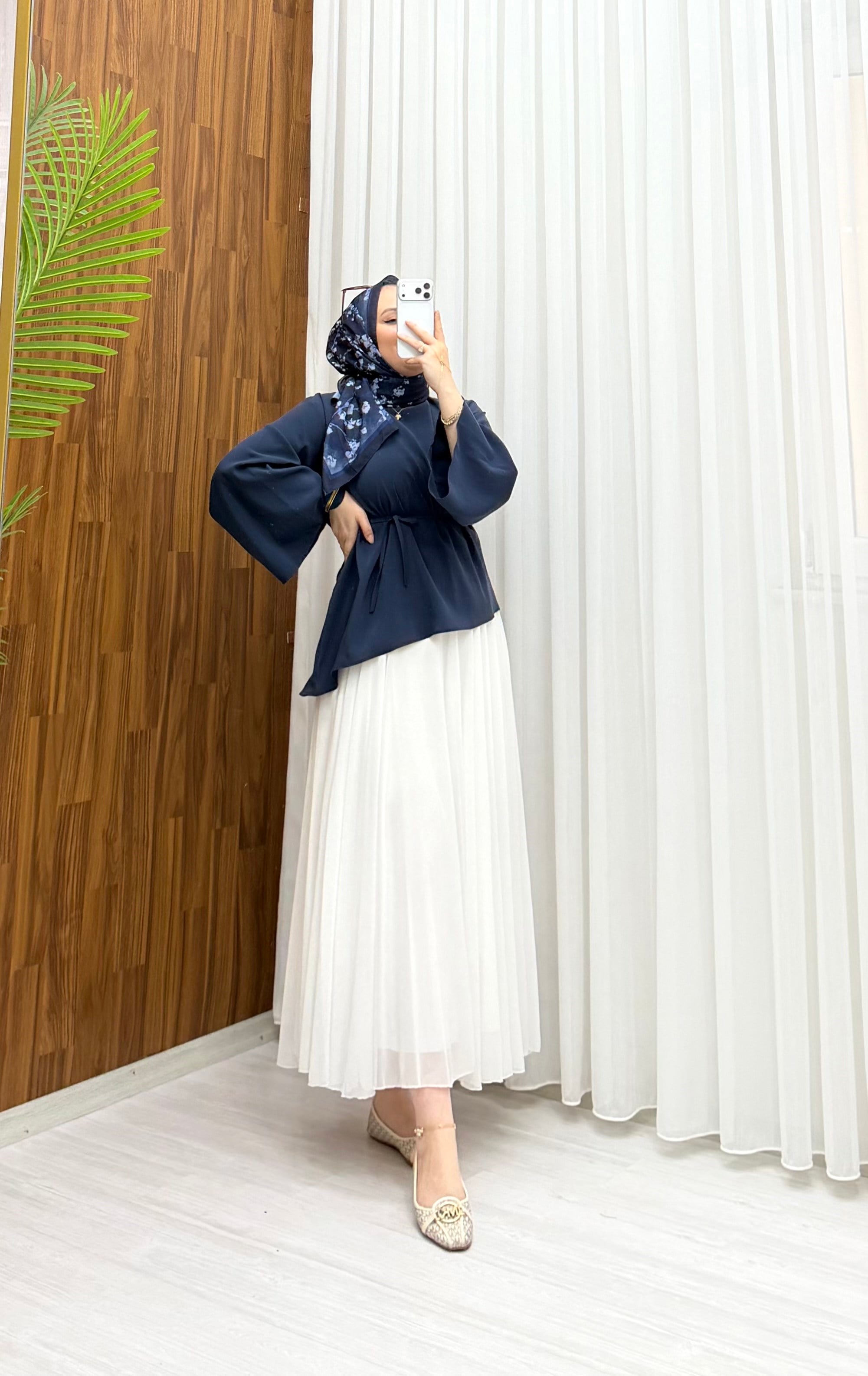 Newshe Asimetrik Tunik Lacivert  1844 