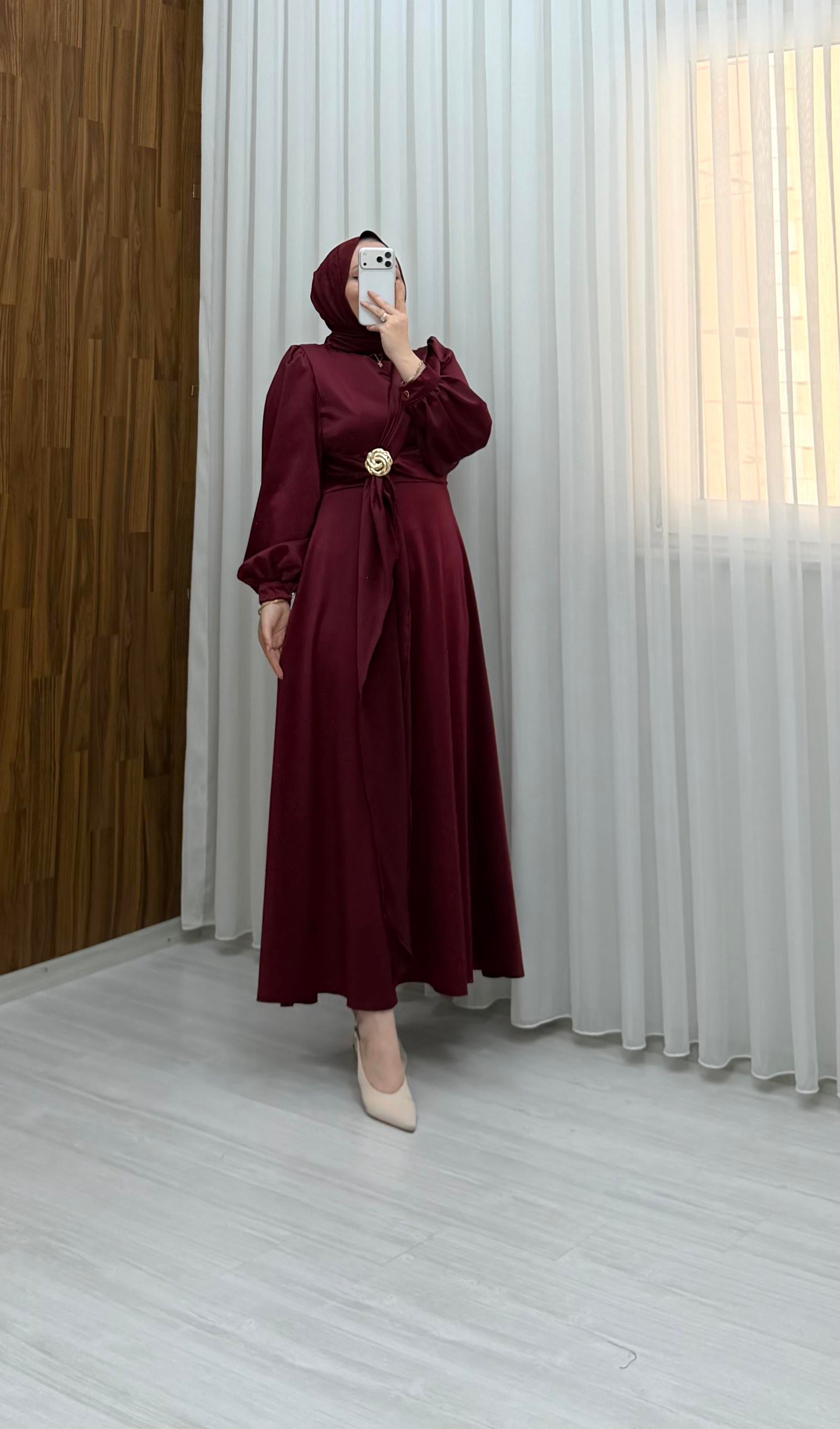 Enderon Saten Abiye Bordo 2005 