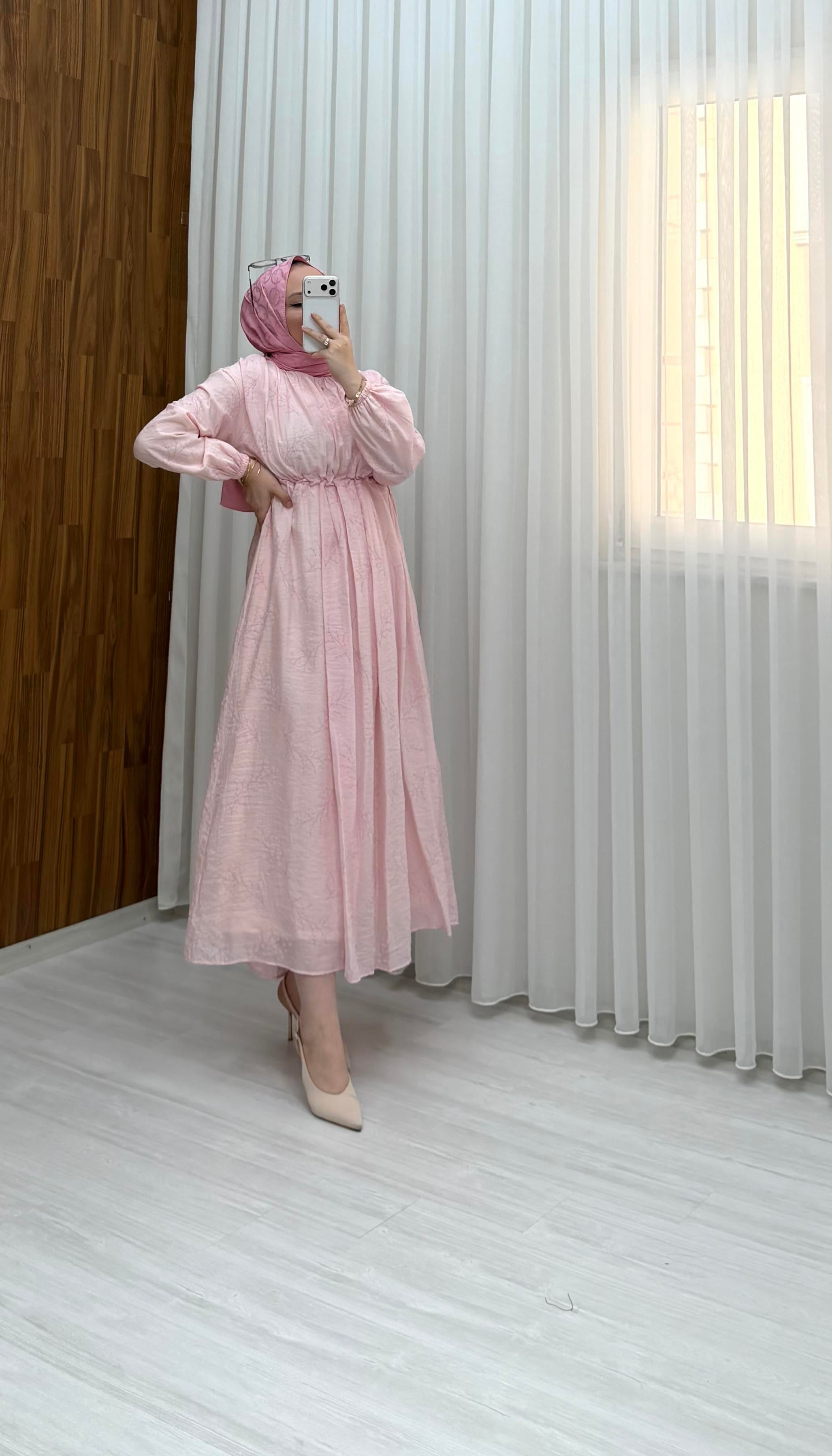 Binay Astarlı Mevsimlik Elbise Pembe 2007 
