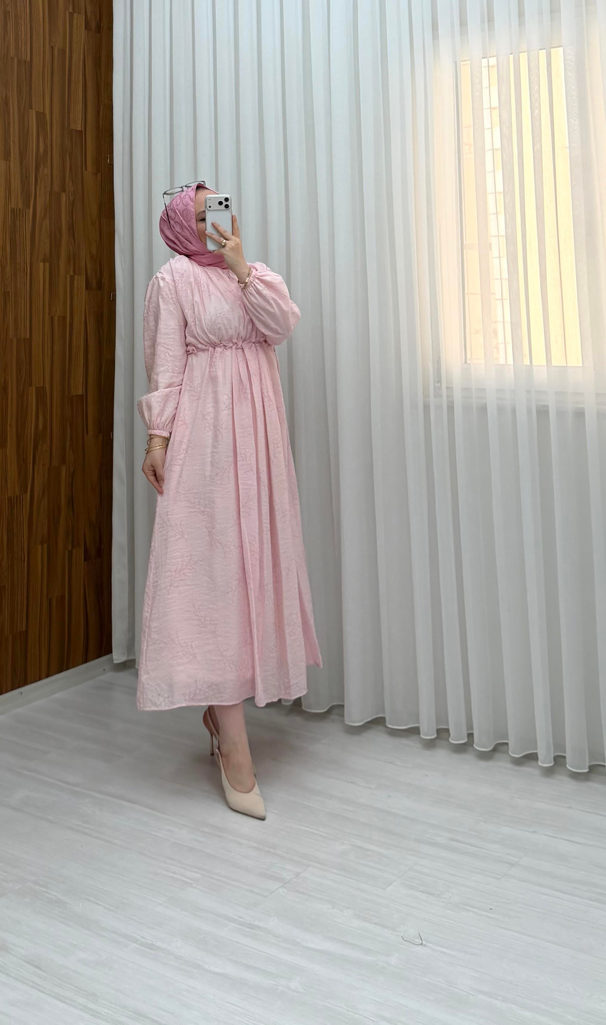Binay Astarlı Mevsimlik Elbise Pembe 2007 
