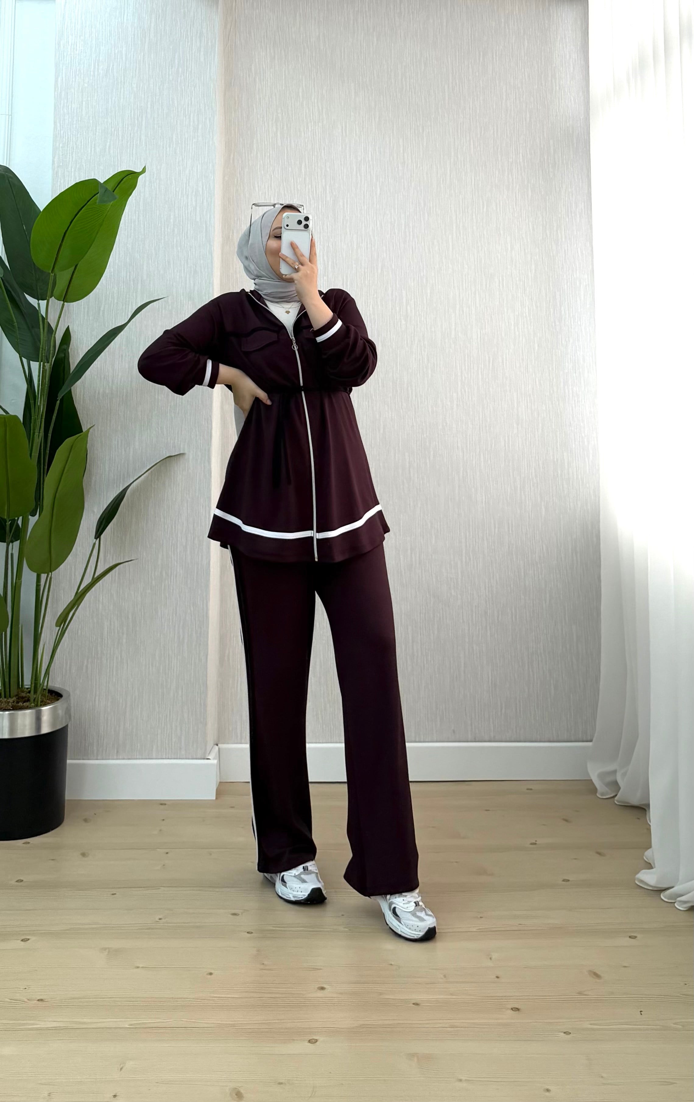 Efulim Renk Biyeli Oysho Takım Bordo 2020 