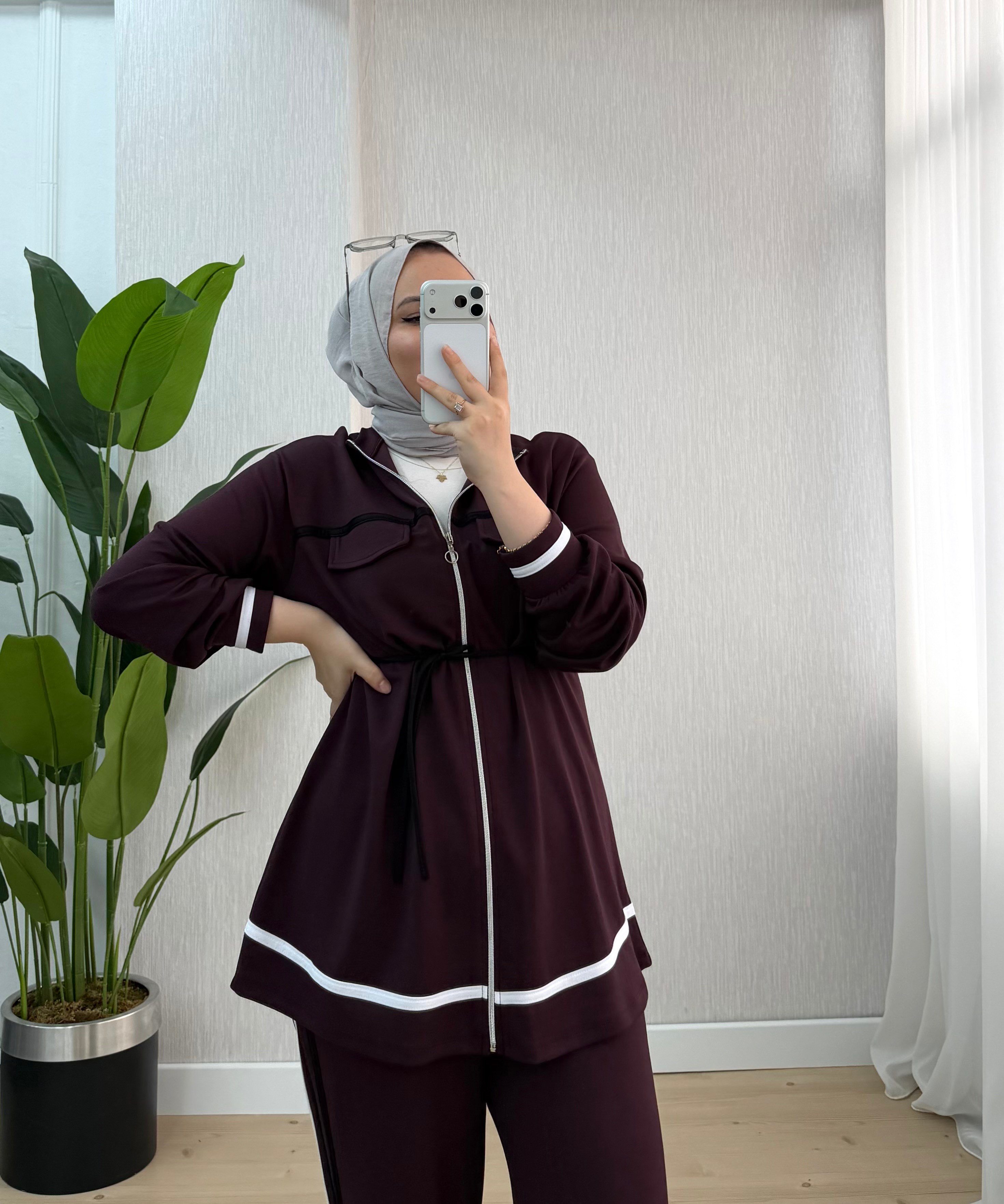 Efulim Renk Biyeli Oysho Takım Bordo 2020 