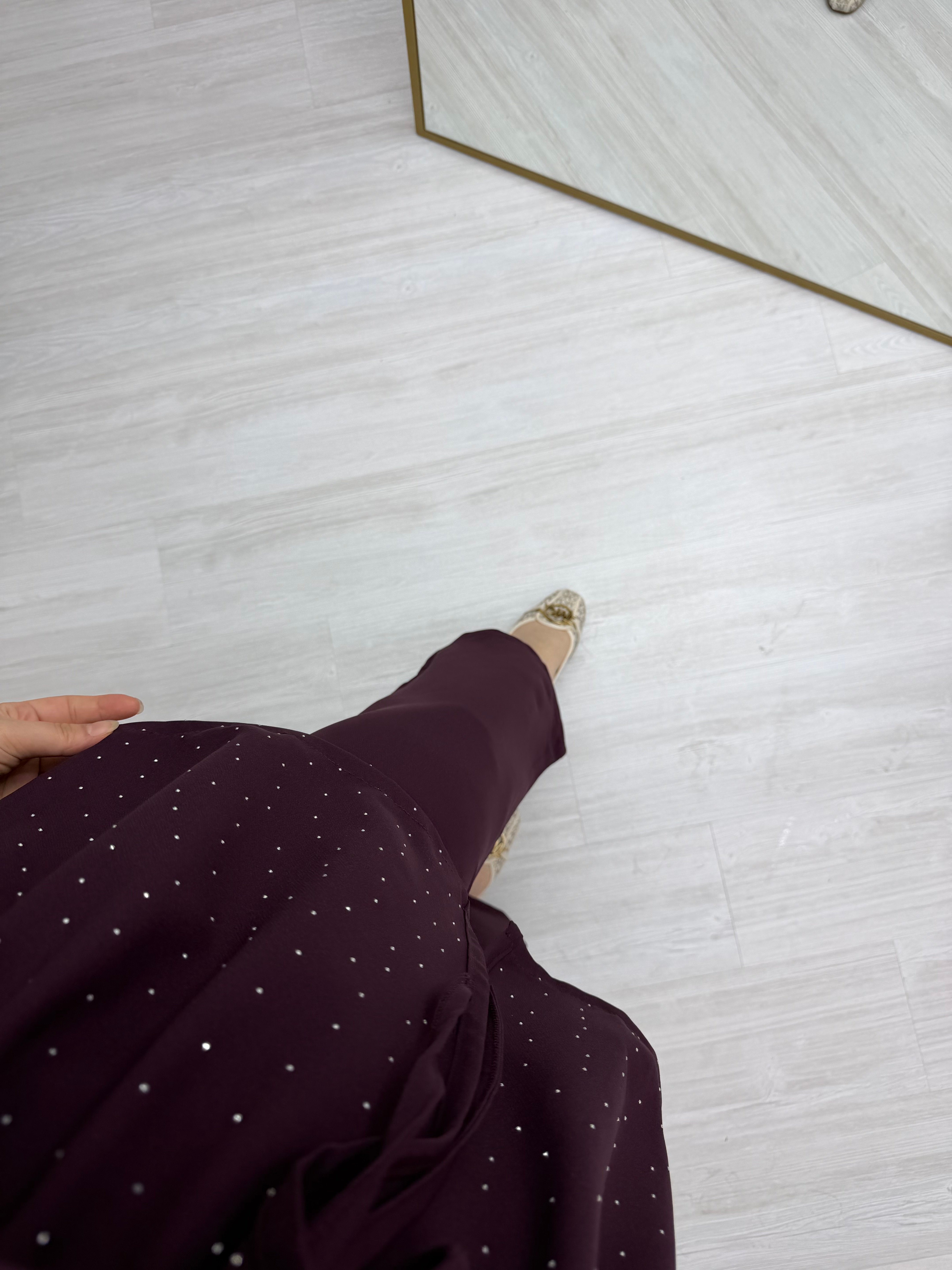 Newshe Taşlı Krep Takım Bordo 2020 