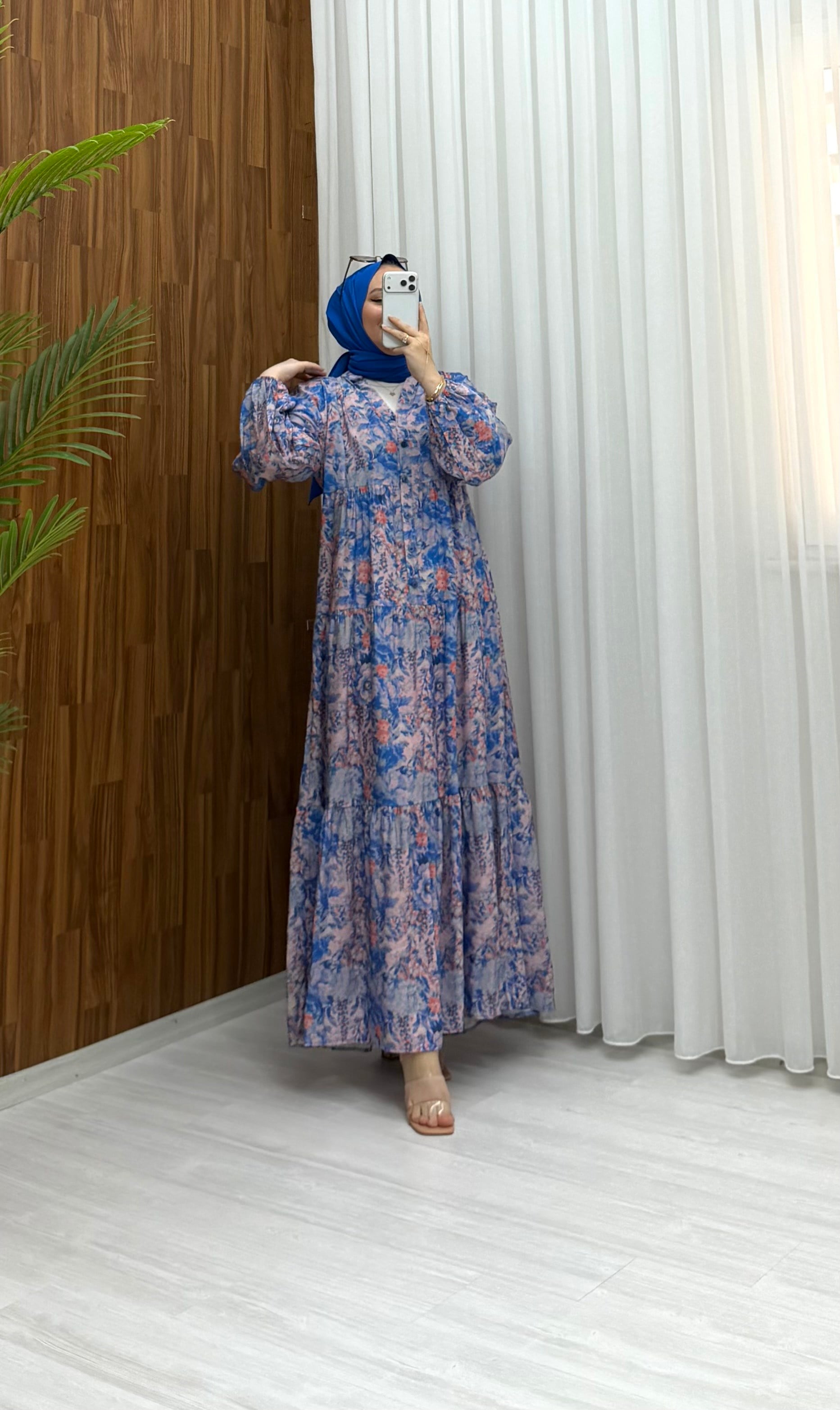 Miamar  Desenli  Elbise Bebe Mavisi  2227 