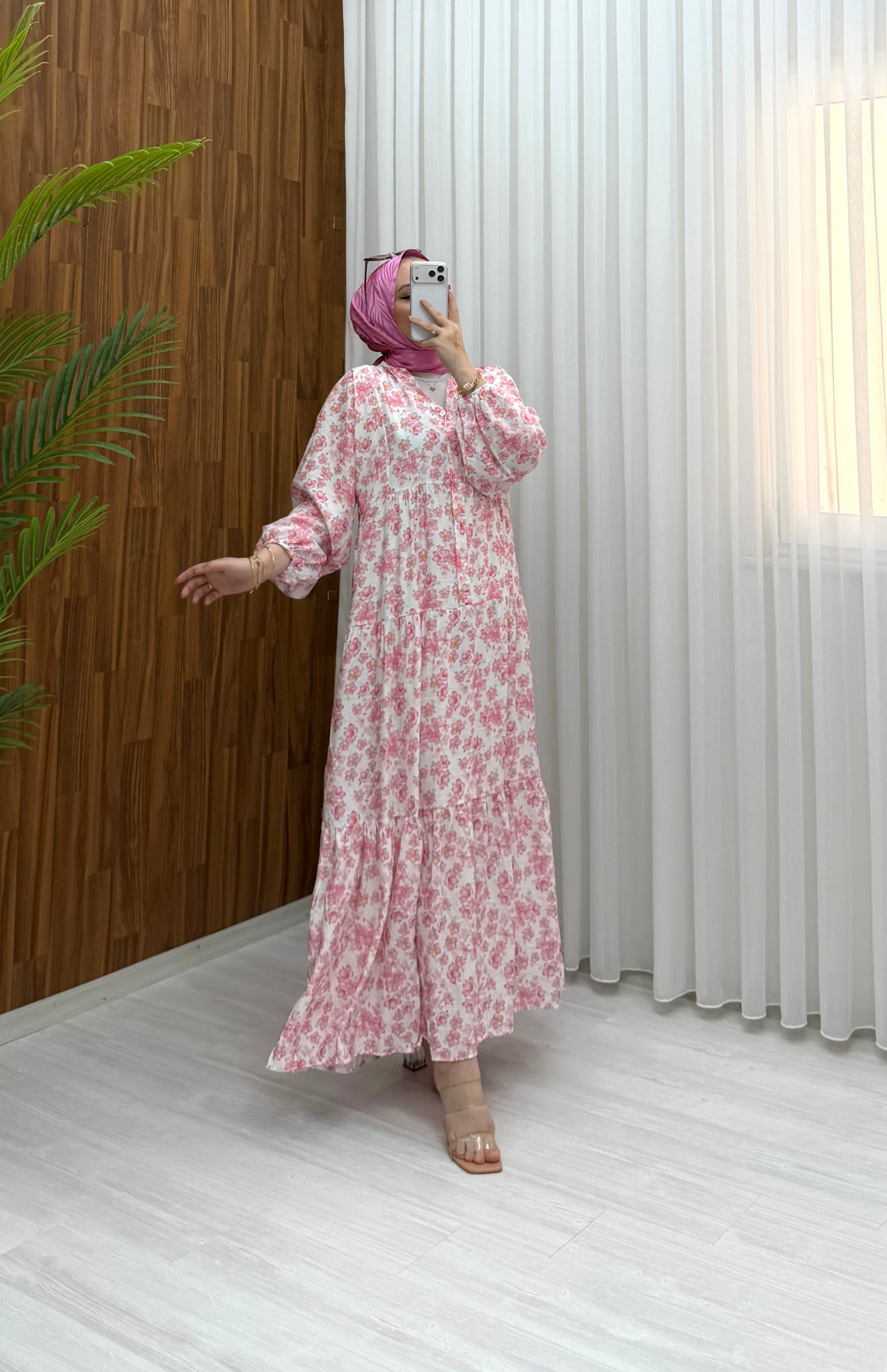 Miamar  Desenli  Elbise Pembe 2227 