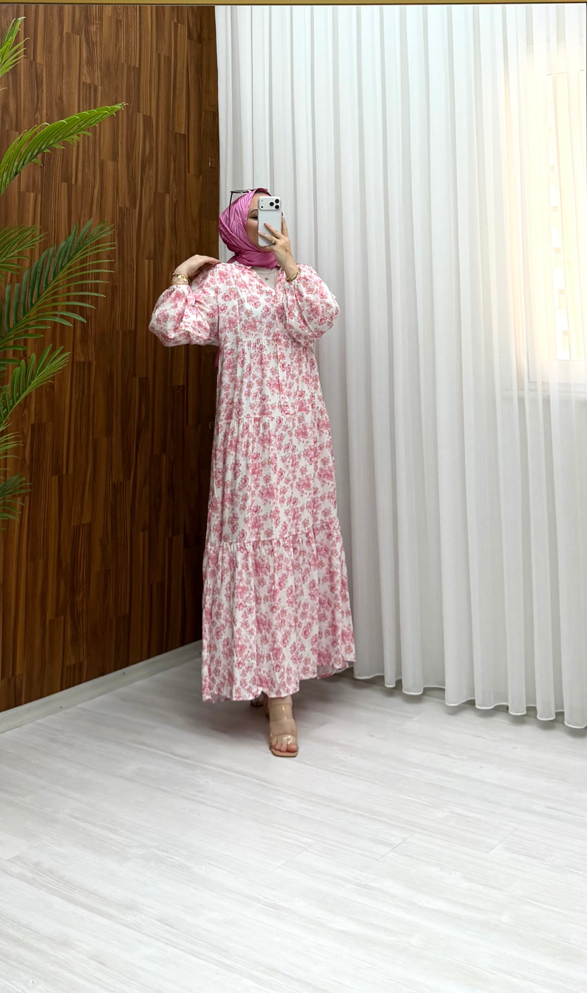 Miamar  Desenli  Elbise Pembe 2227 