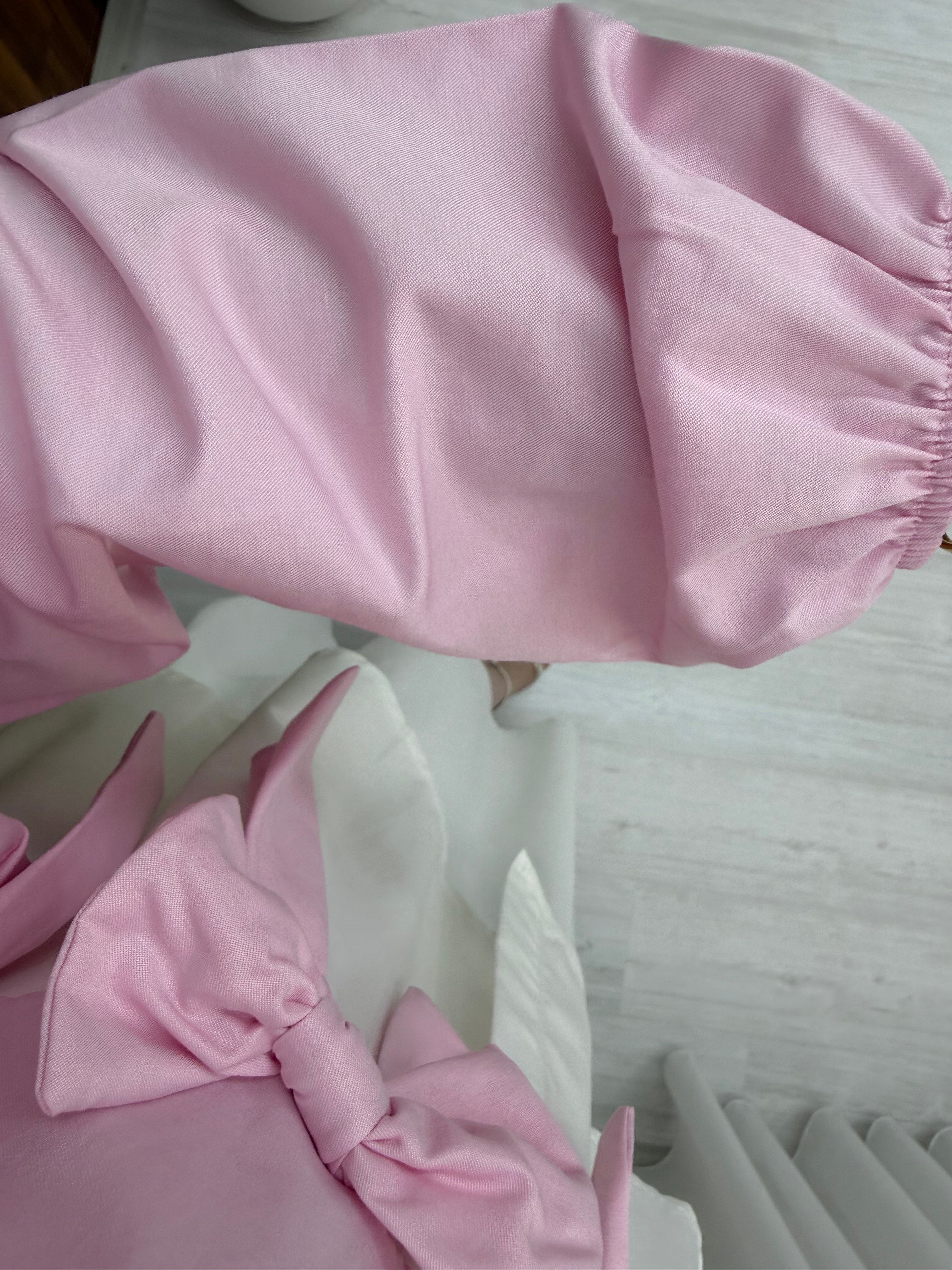 Fiyonk Detaylı Etekli Takım Pembe 2229 