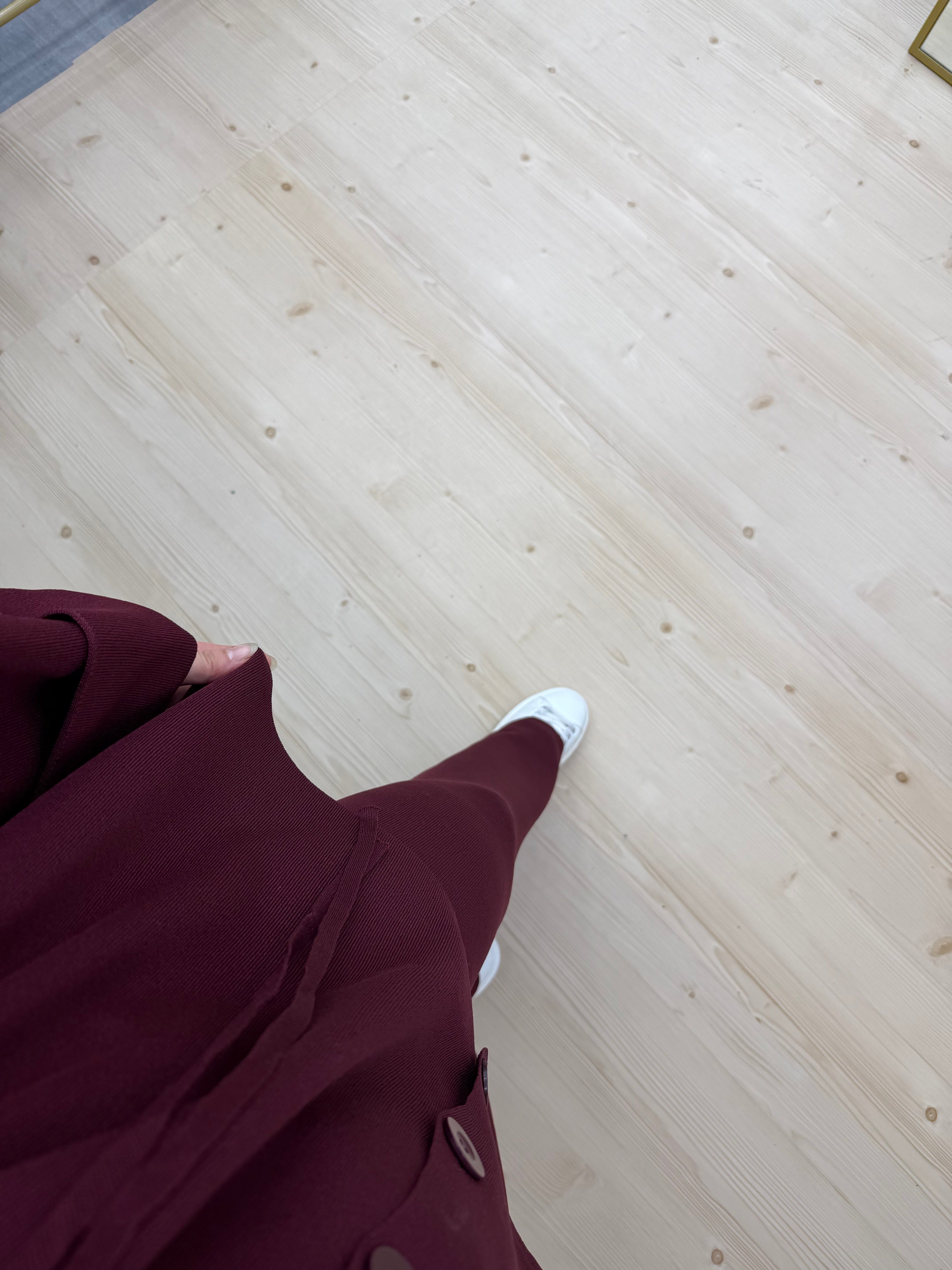 Qup 5 Düğmeli Merserize Takım Bordo 26206 
