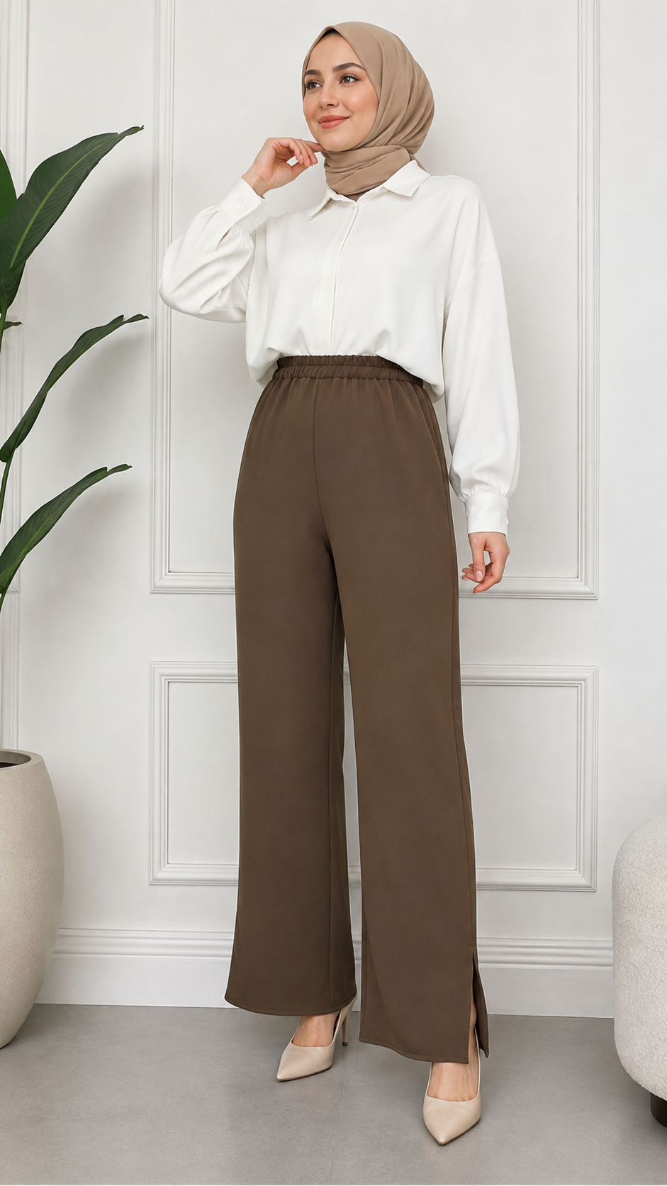 Line Scuba Pantalon Kahve 2653 