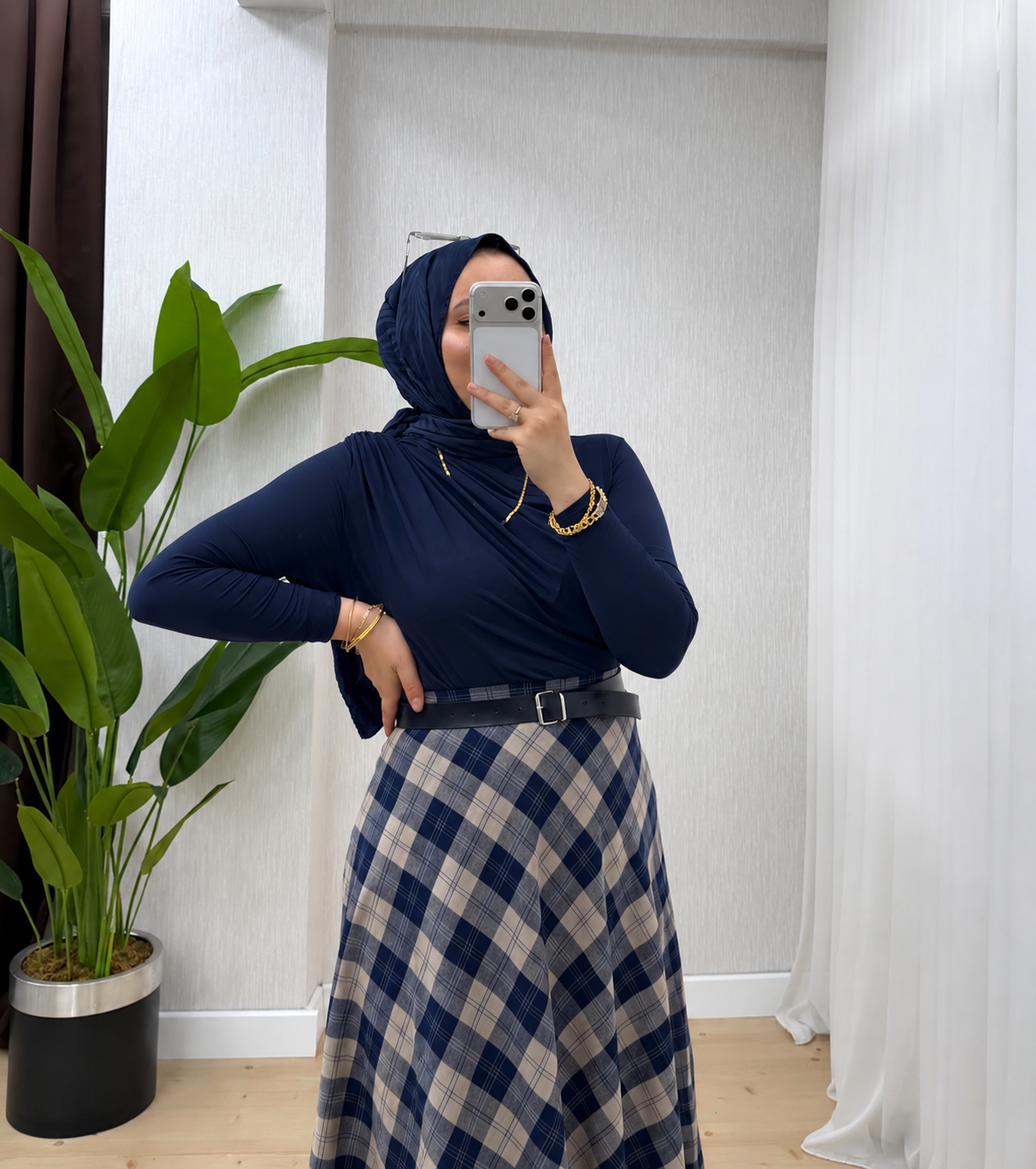 Taba Çapraz Tunik Lacivert 3108 