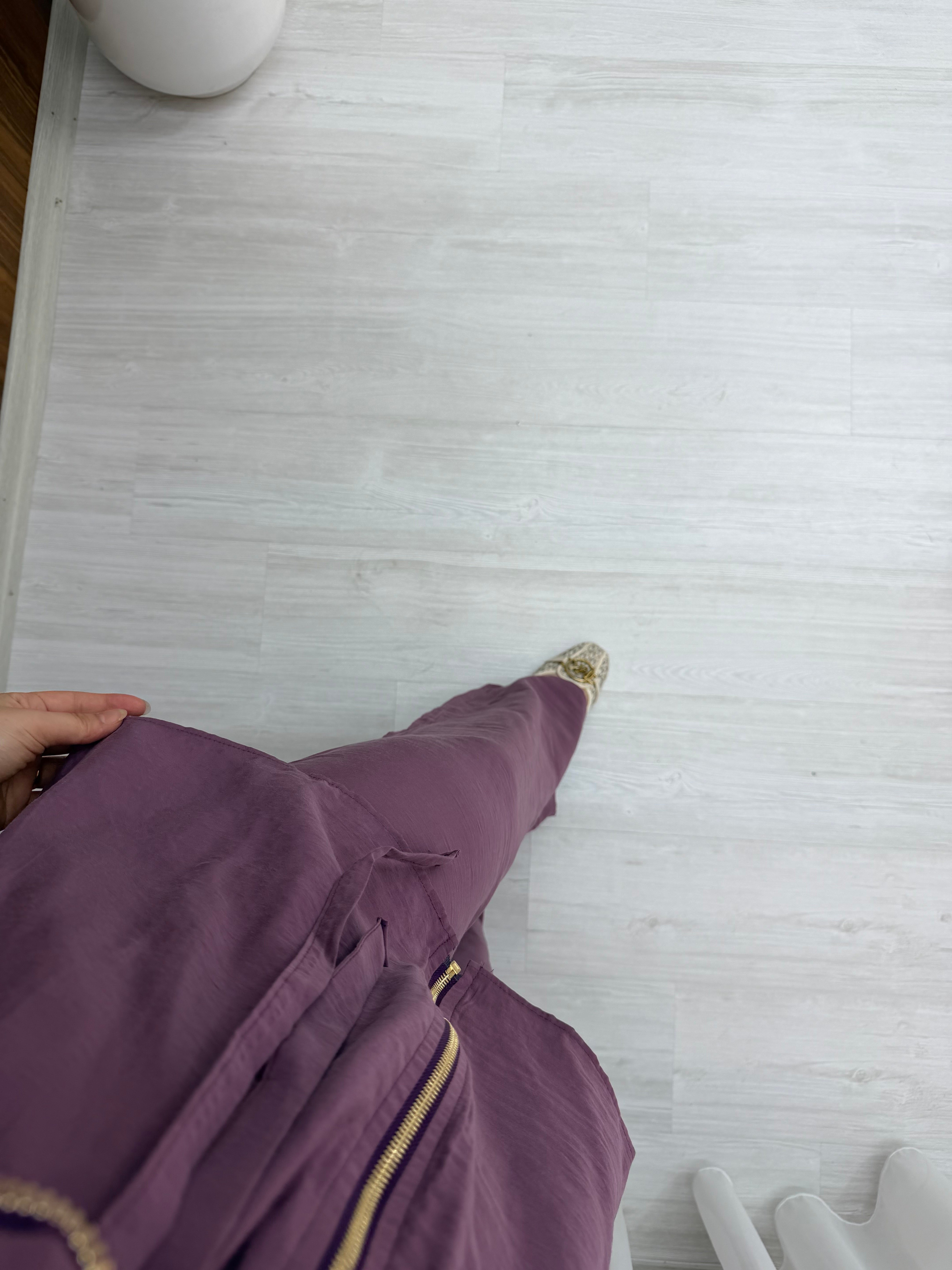 Poli Fermuar Detaylı Modal Takım Gül Kurusu 3111 