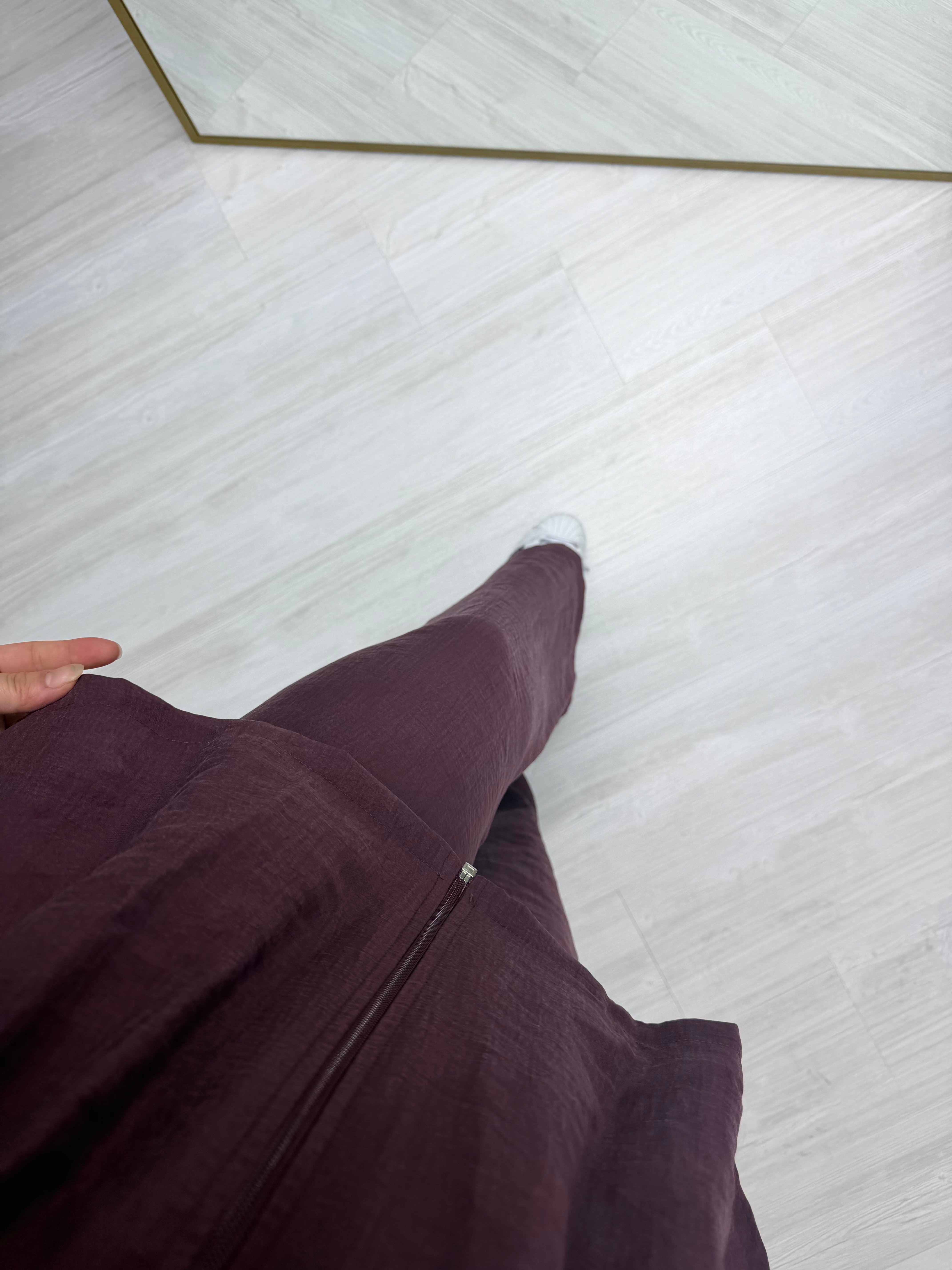 Poli Körük Cepli Modal Kupra Kumaş Takım Bordo 3139 