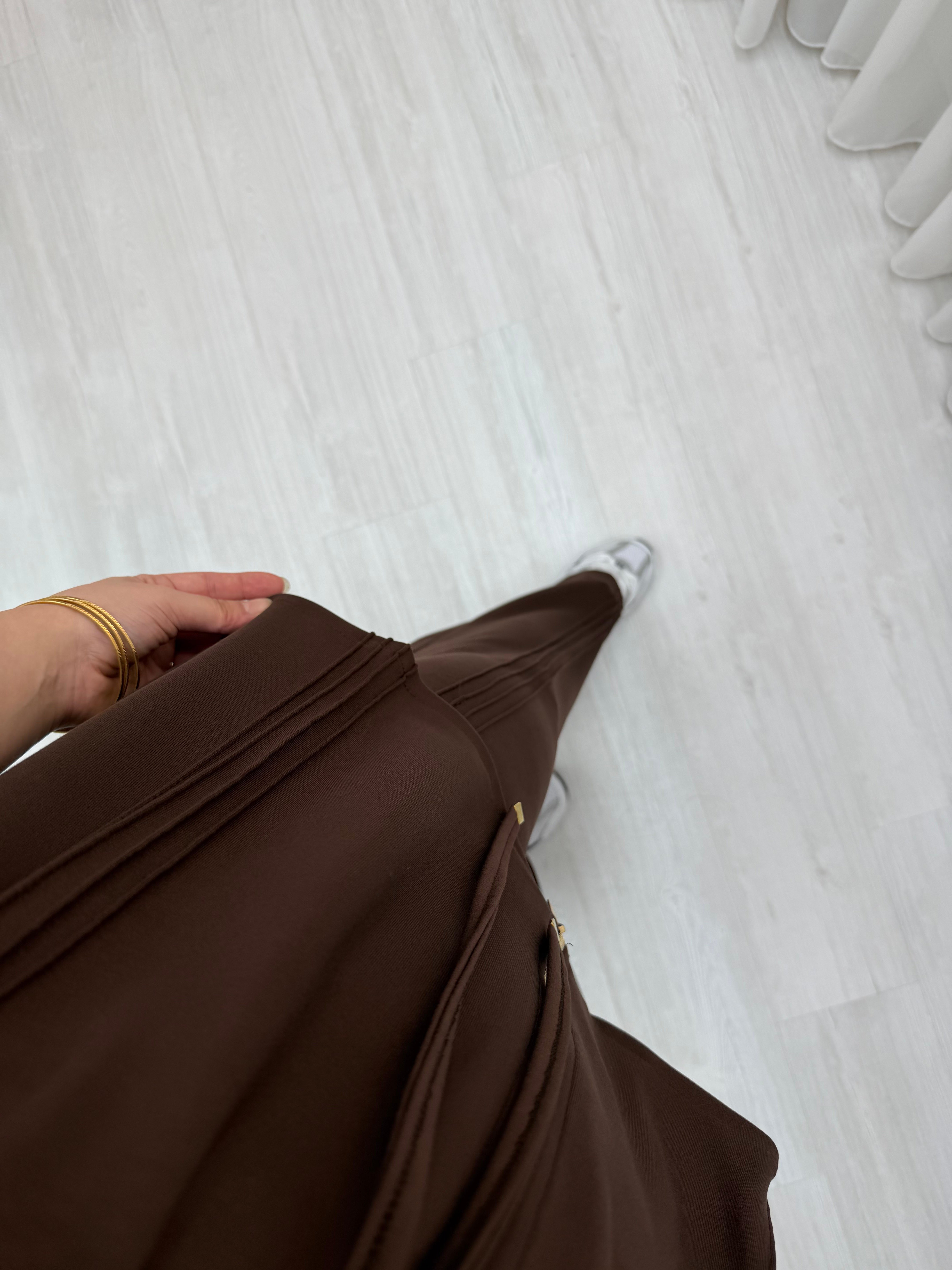 Qup Maren Biyeli Takım Kahve 401 