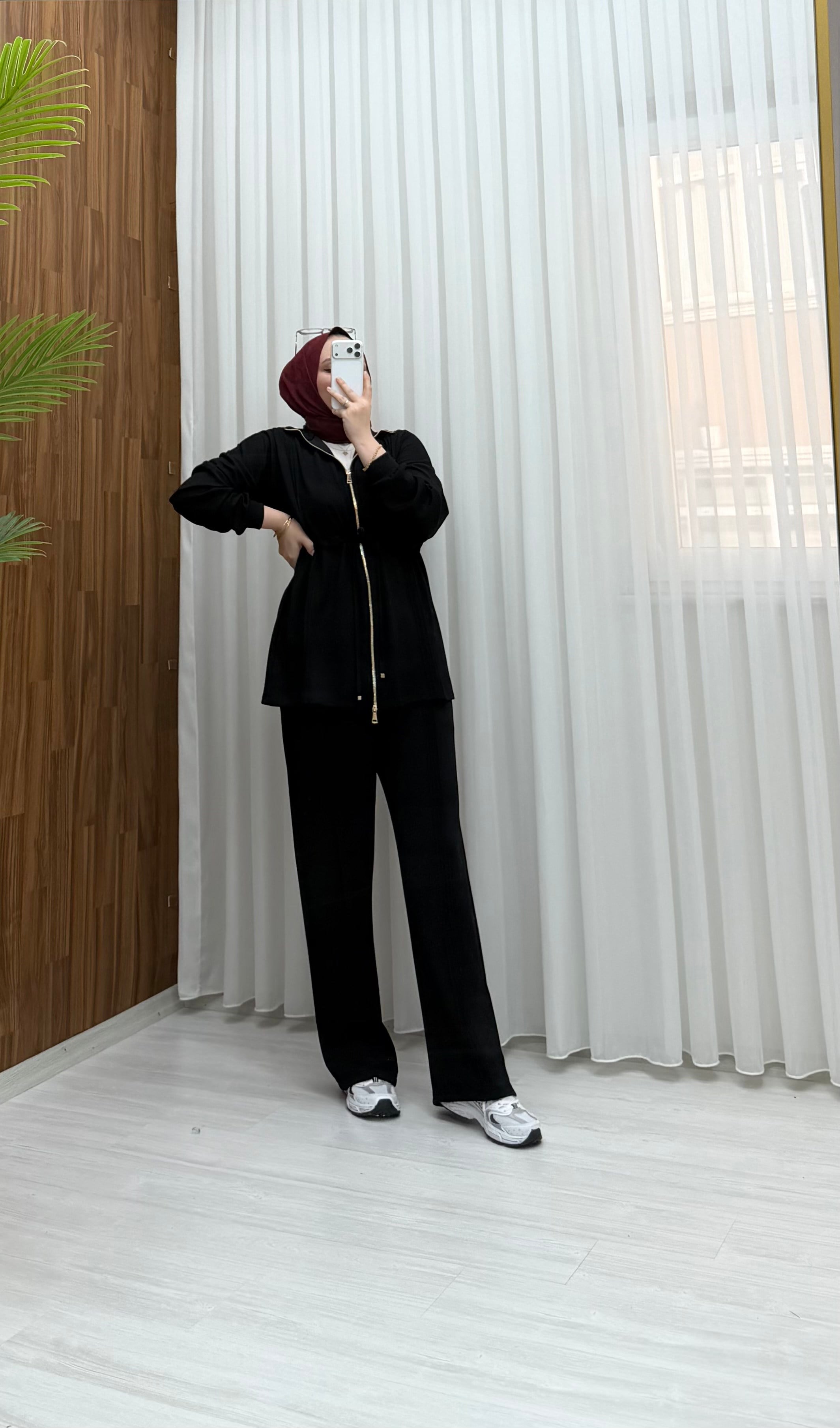 Qup Maren Biyeli Takım Siyah 401 