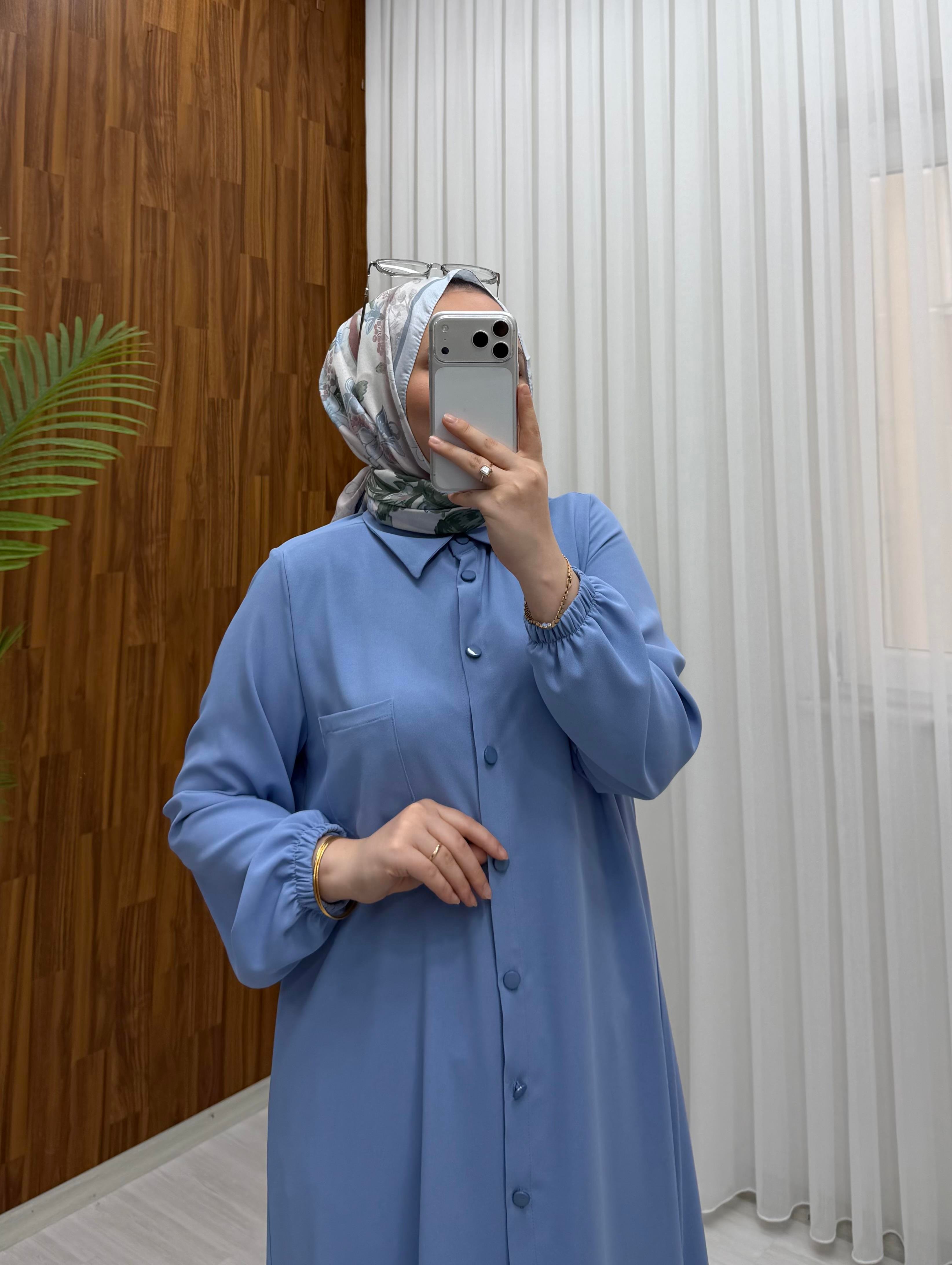 Binay Uzun Tunikli Takım Mavi 414 