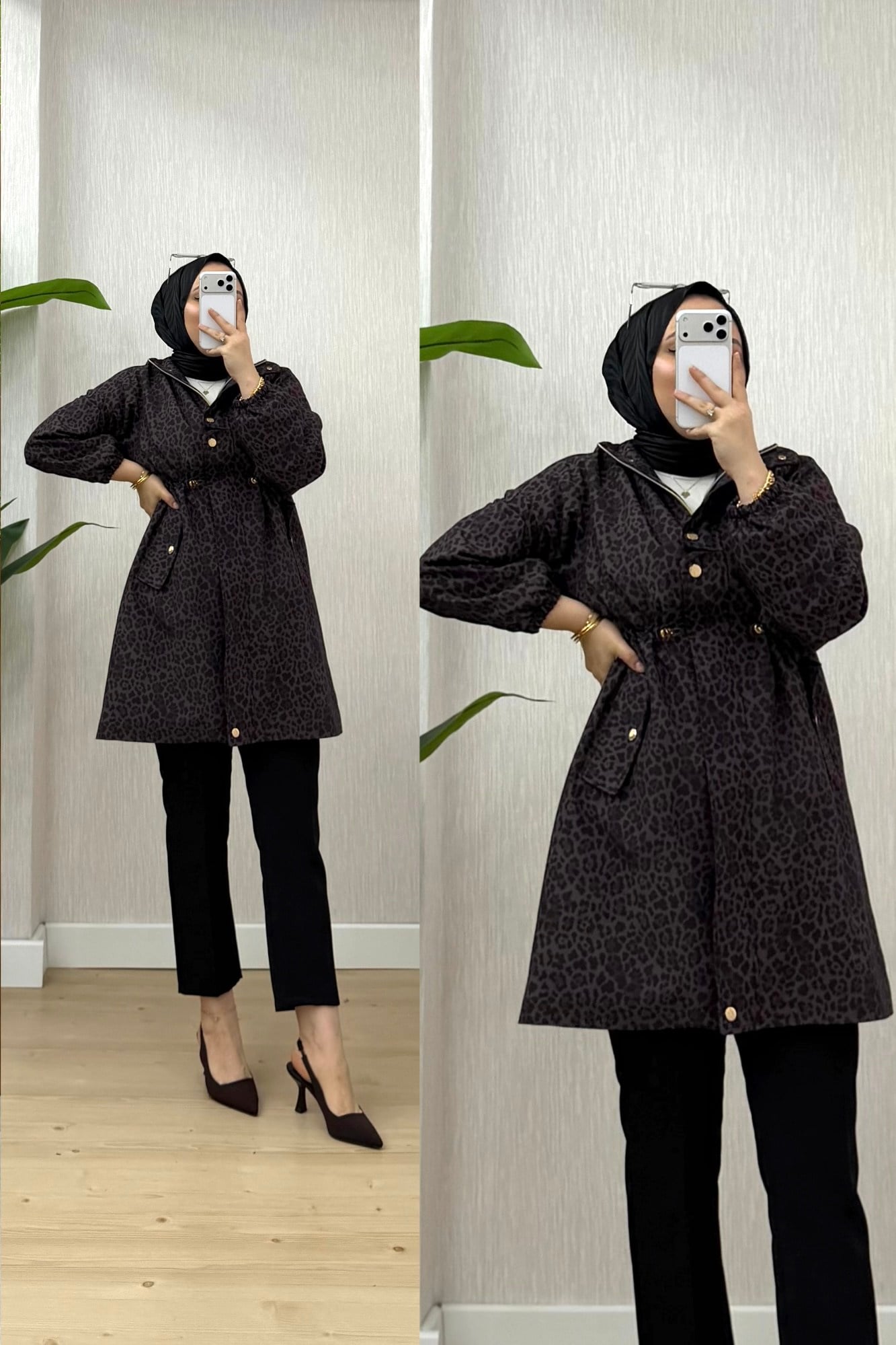 Binay Leopar Desen Trenç 5007 