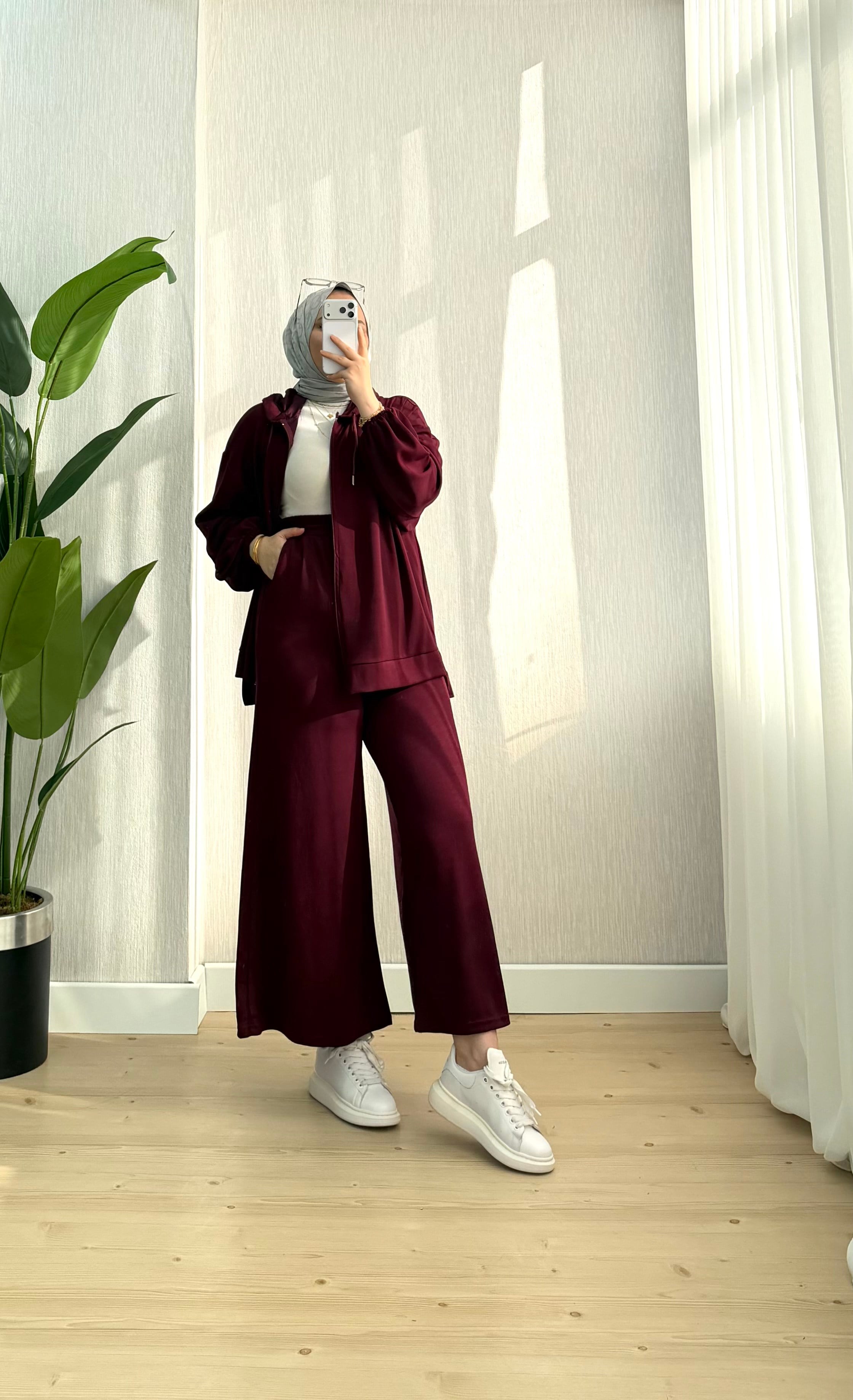Ketche Kapşonlu Oyshoo Takım Bordo 62813 