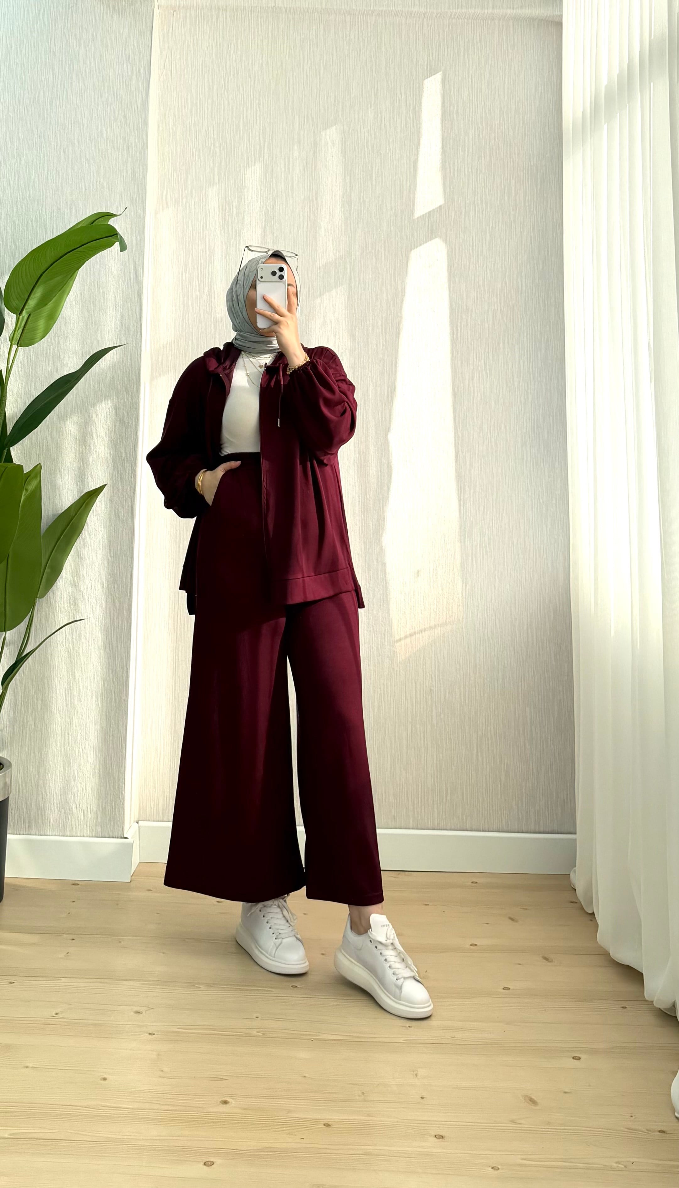 Ketche Kapşonlu Oyshoo Takım Bordo 62813 