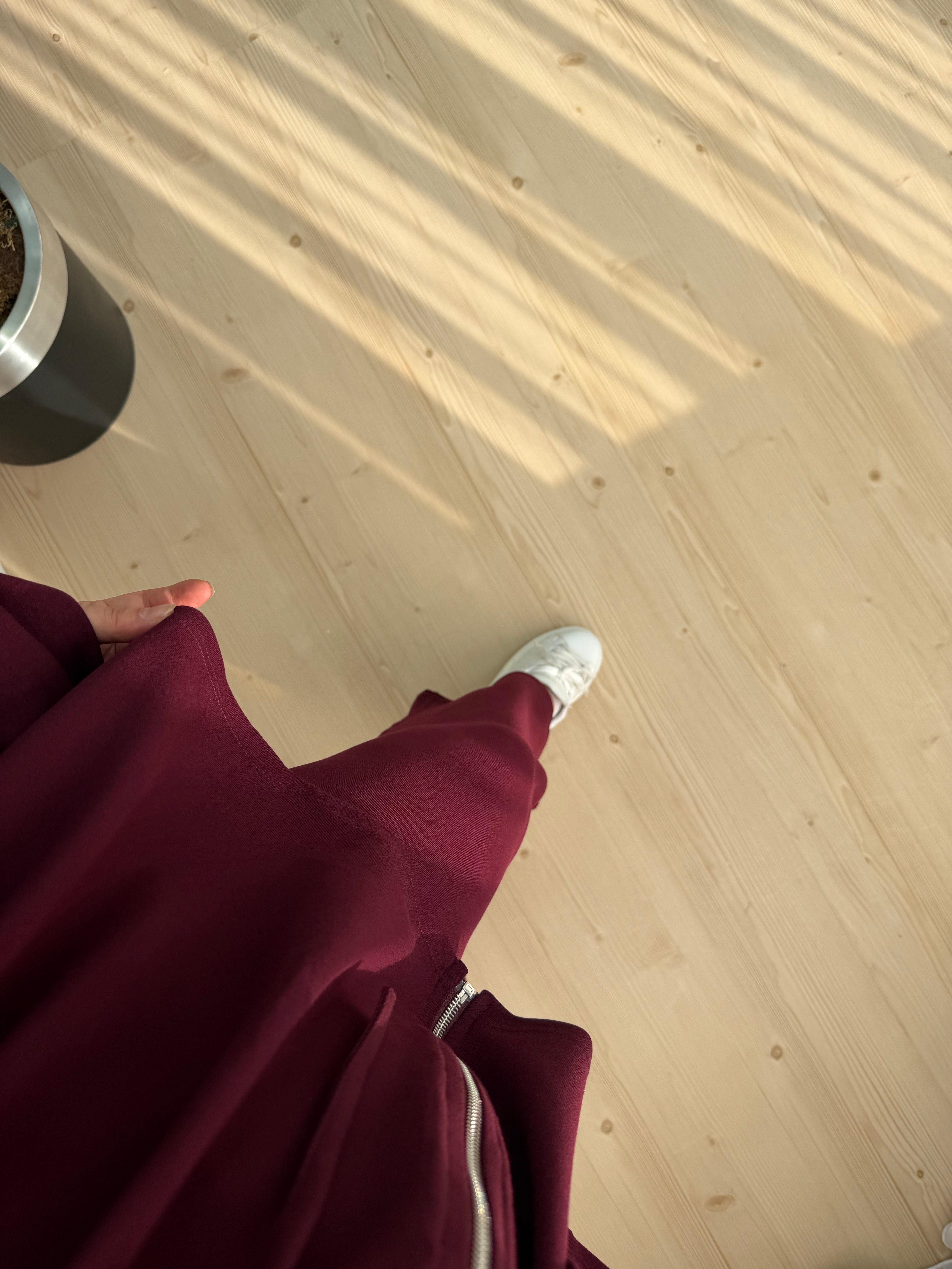 Ketche Biyeli Fermuarlı Yakalı Takım Bordo 62816 