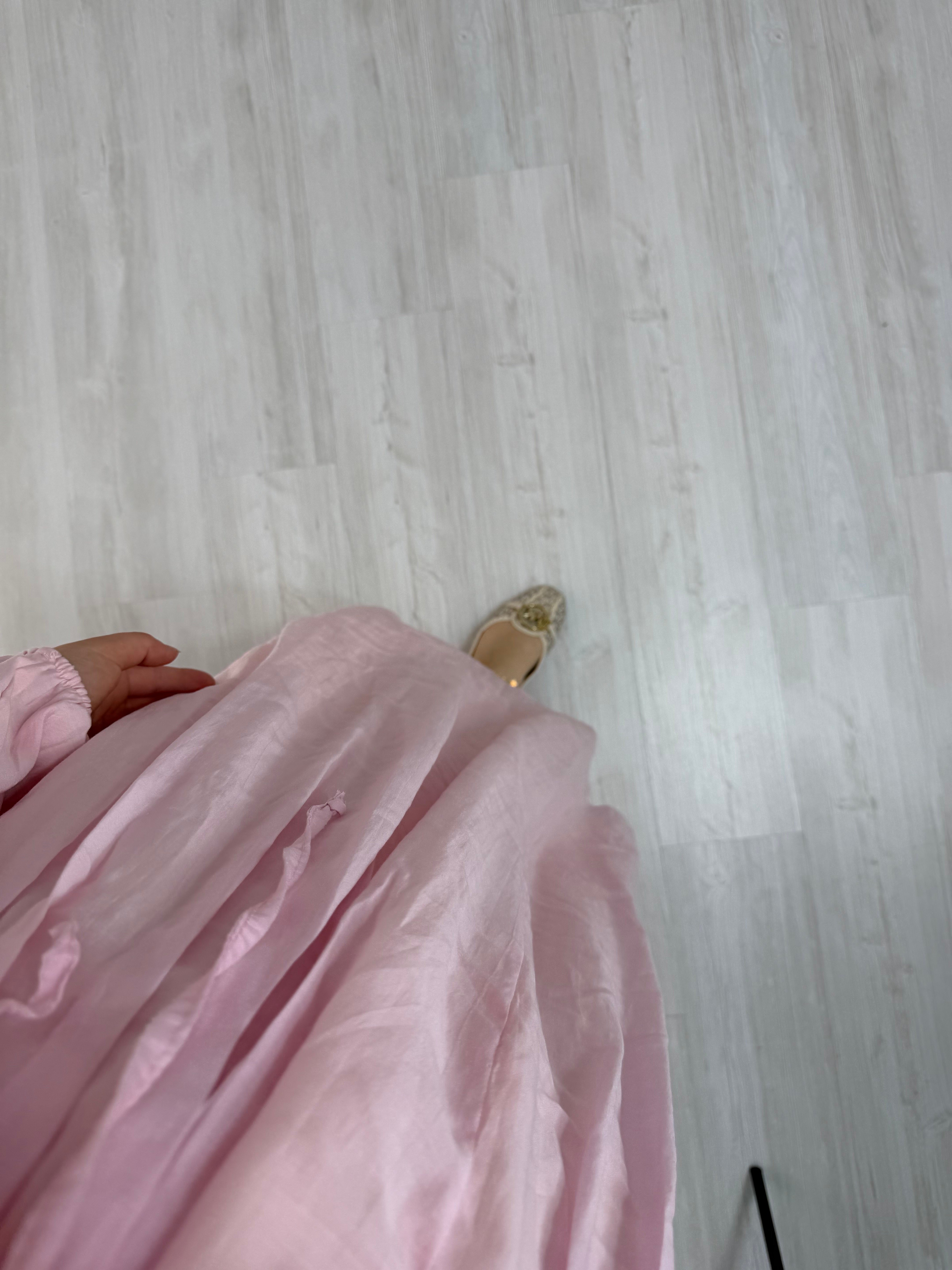 Bqre Astarlı Poplin Elbise Pudra (7169) 7169 