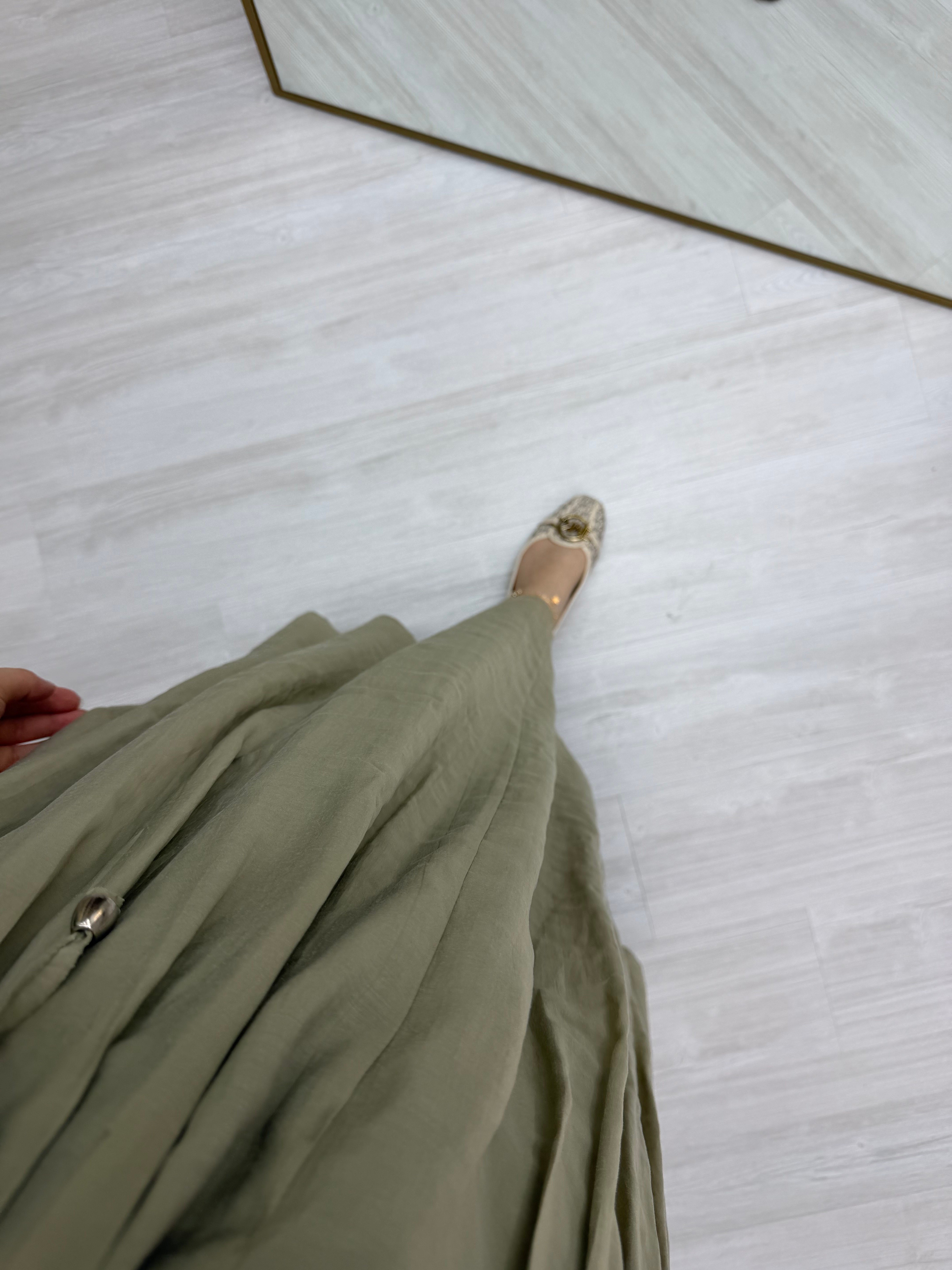 Bqre Astarlı Poplin Elbise Yeşil (7169) 7169 