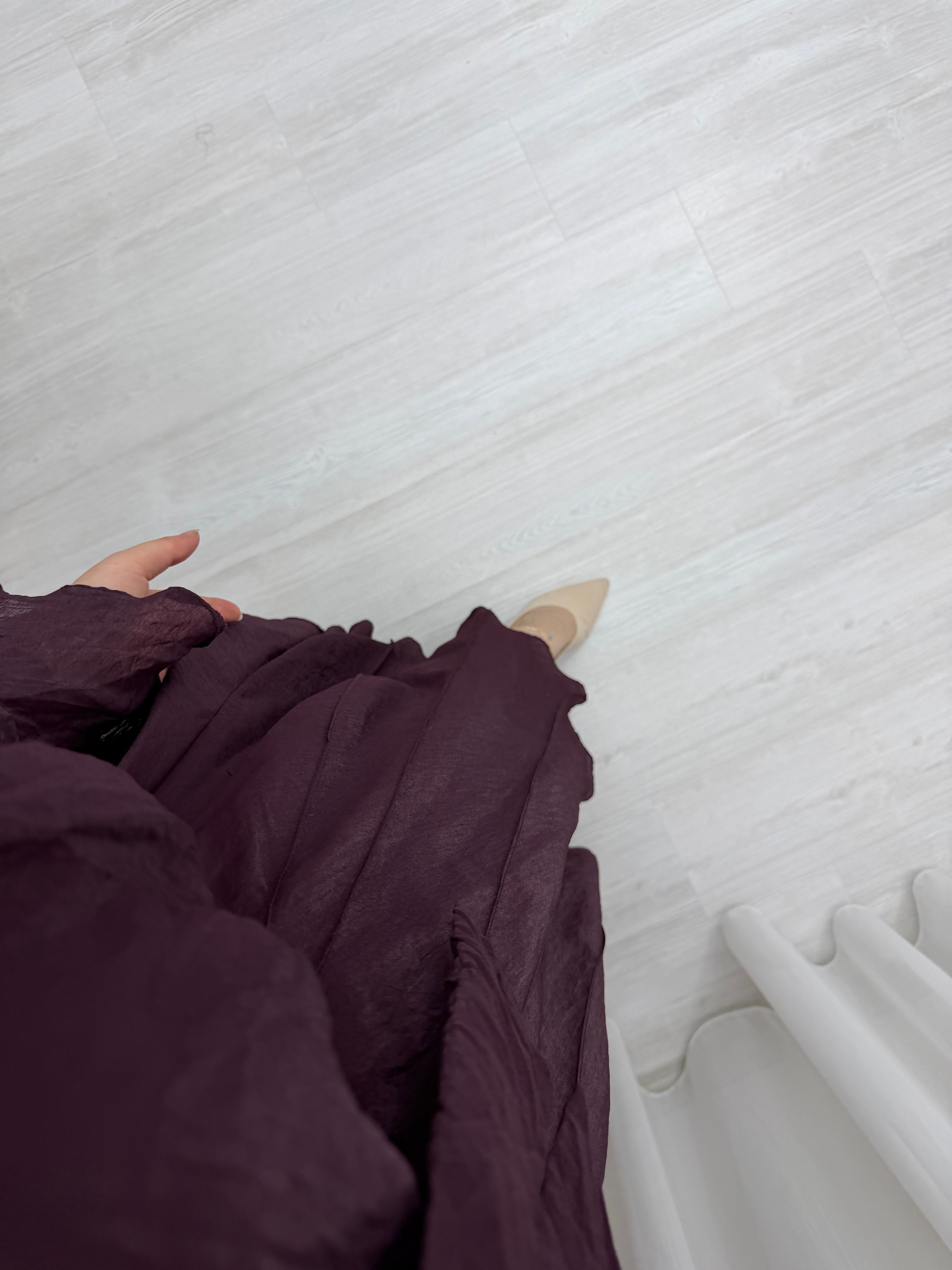 Qup Vuslat Vual Etekli Takım Bordo 80510 