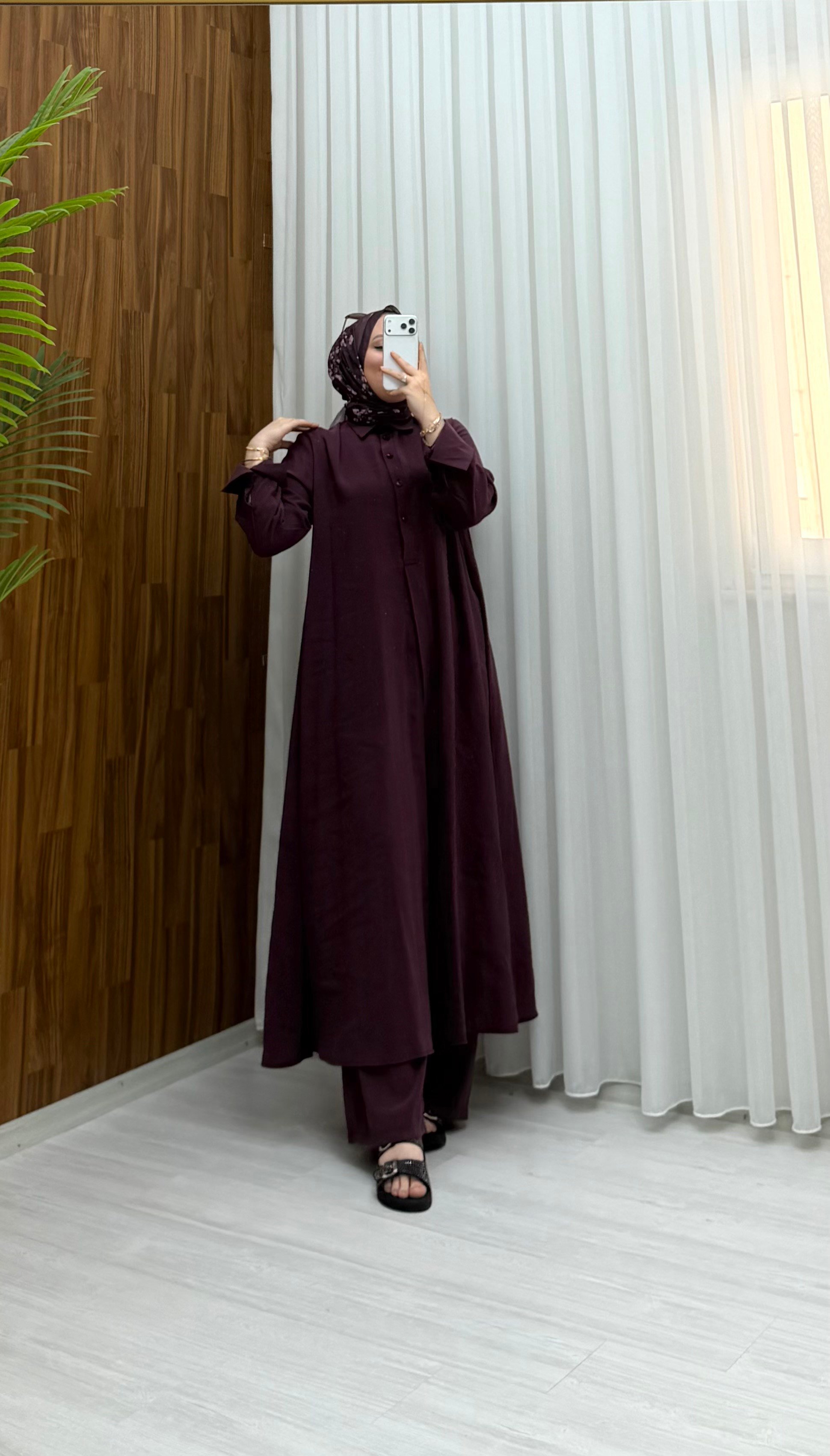 Qup Mihrimah Modal Takım Bordo 8074 