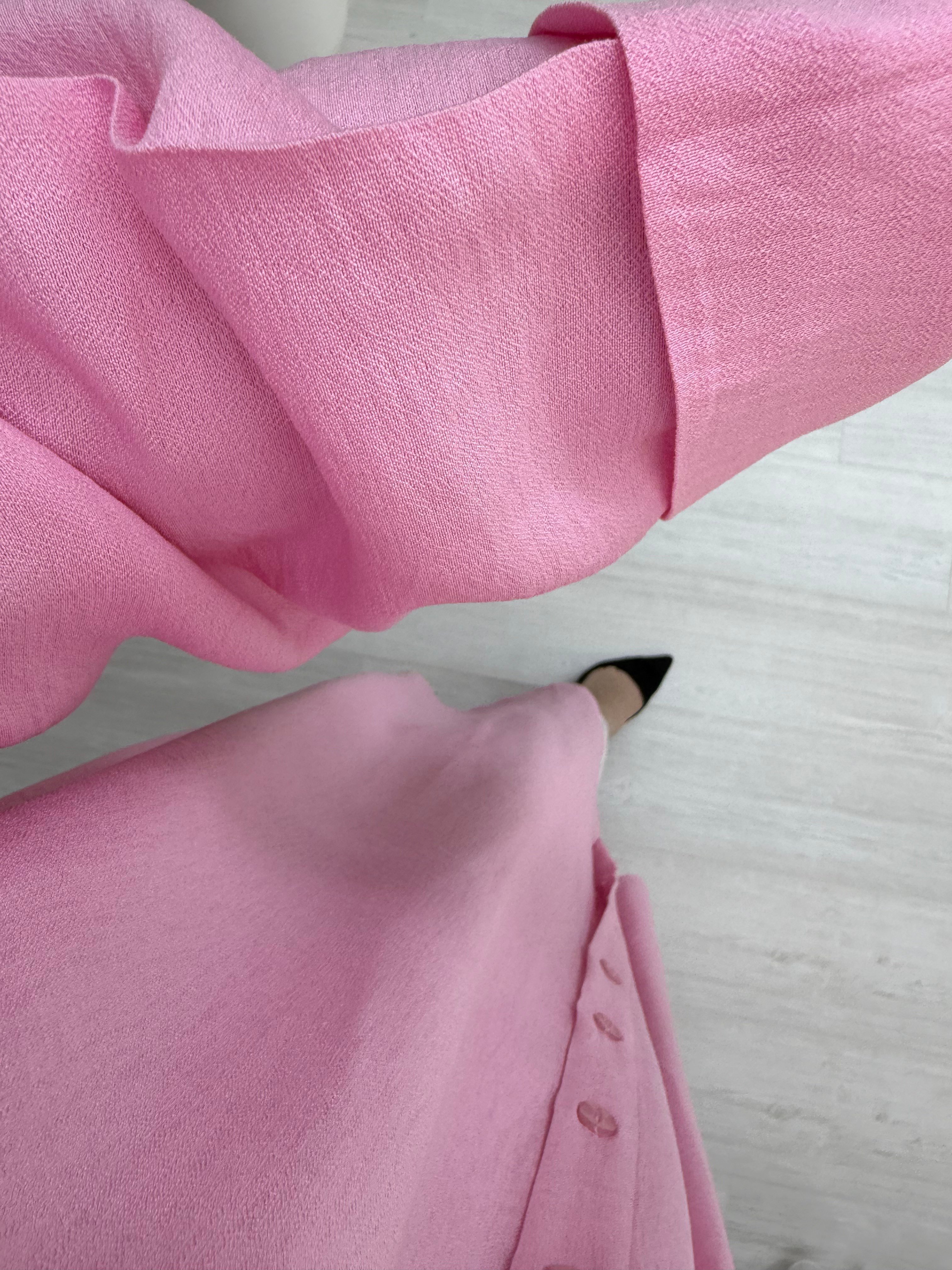 Qup Nisa Keten Tunik Pembe 8082 