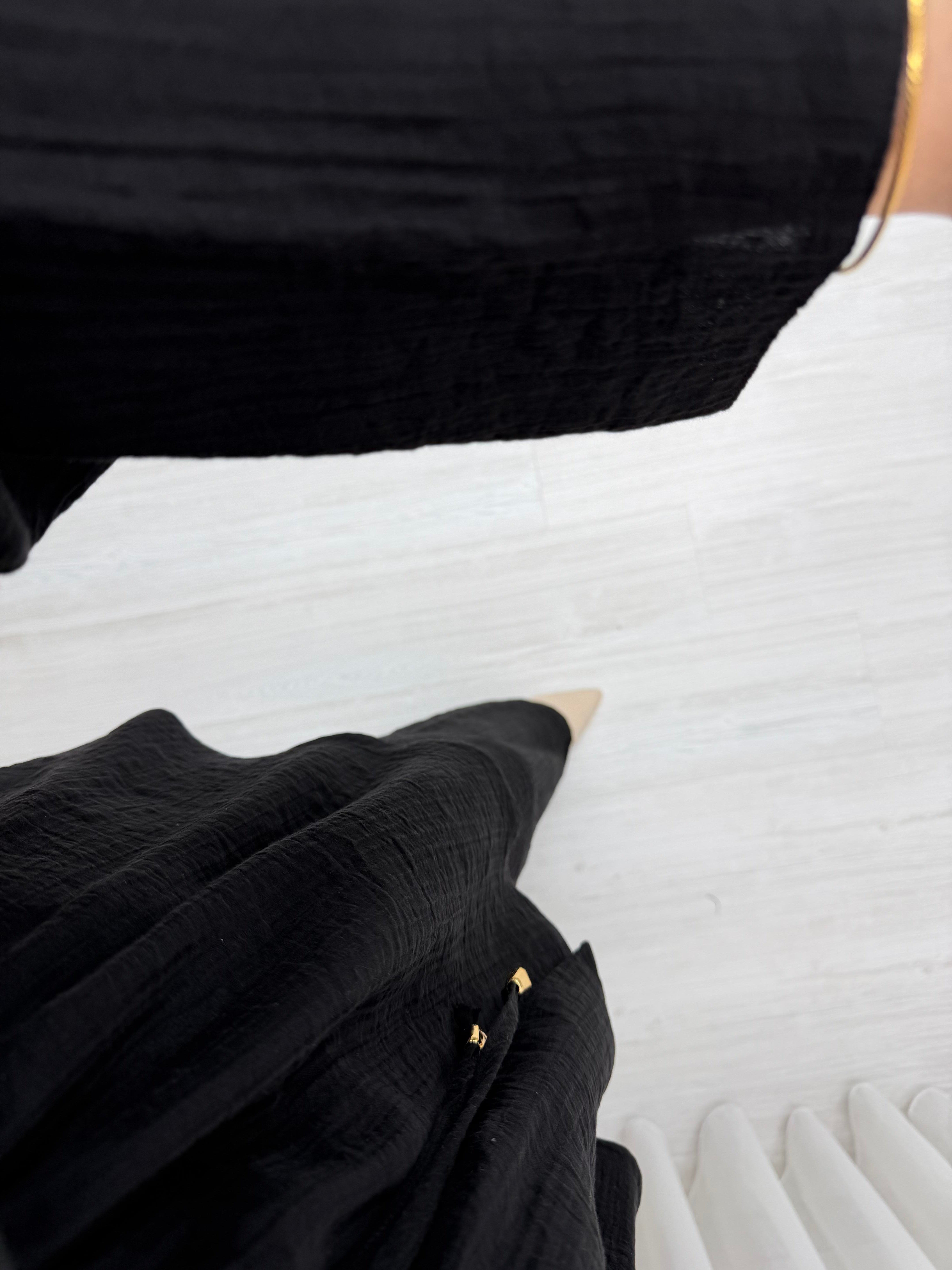 Binay Bürümcük Pantalon Astarlı Takım Siyah 8094 