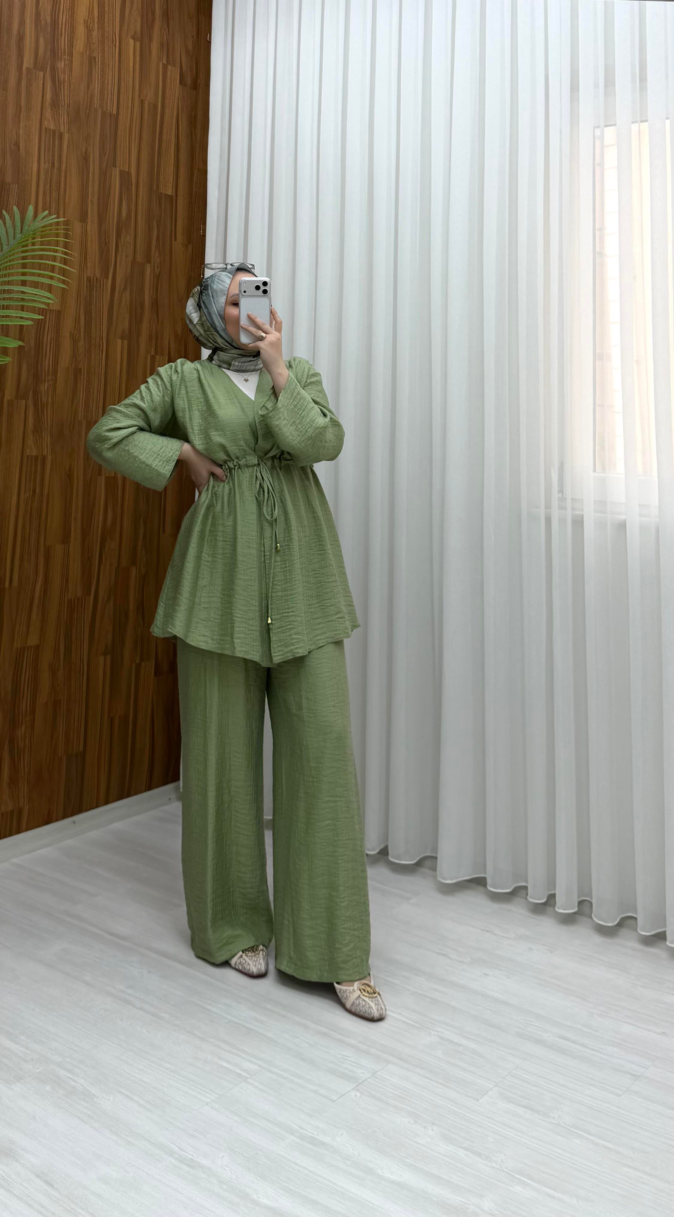 Binay Bürümcük Pantalon Astarlı Takım Haki 8094 