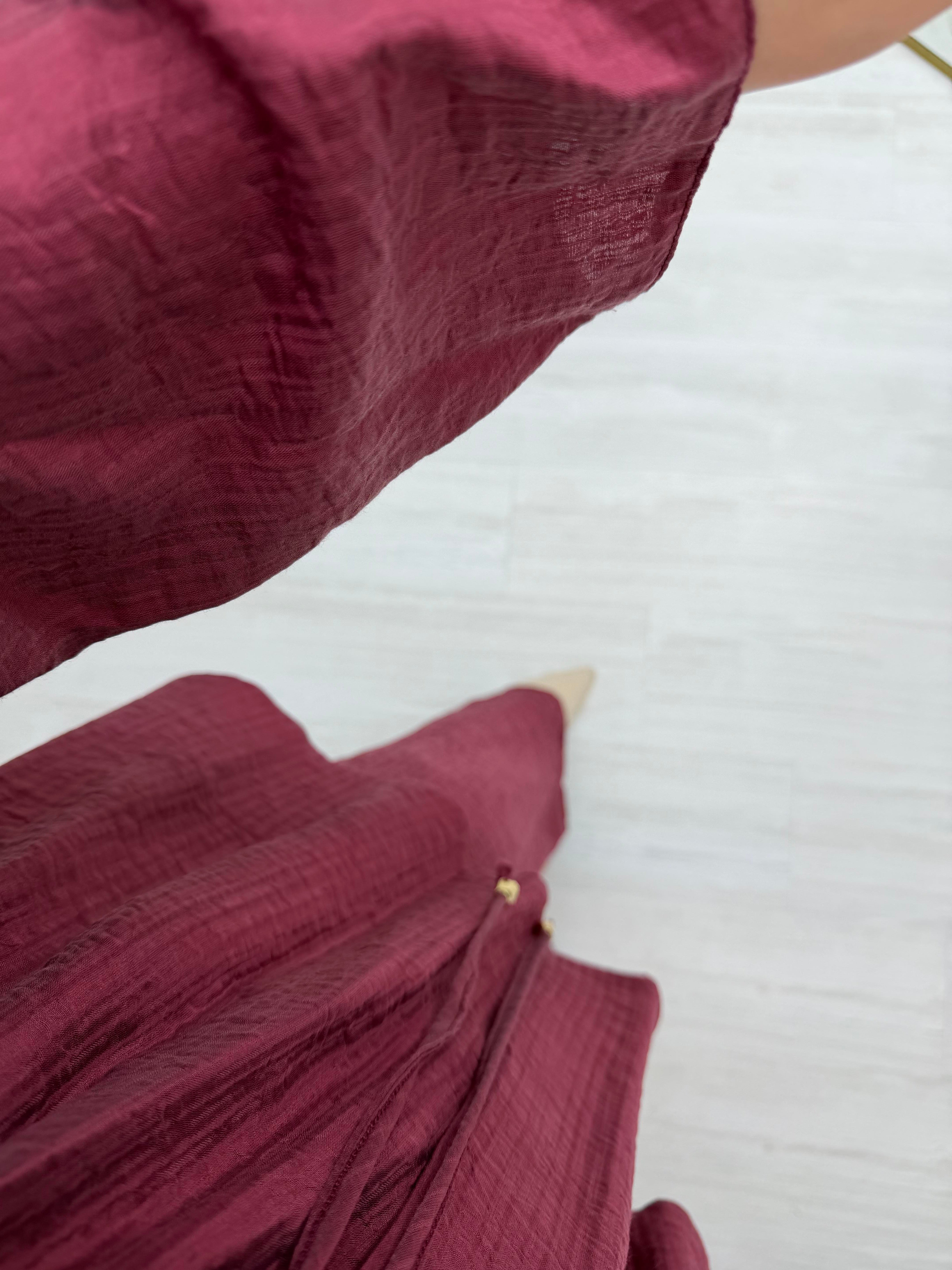 Binay Bürümcük Pantalon Astarlı Takım Bordo 8094 