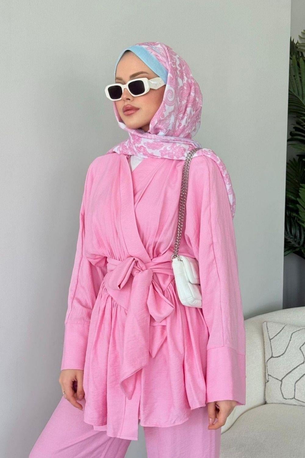 Akgün Bağlamalı Takım Pembe