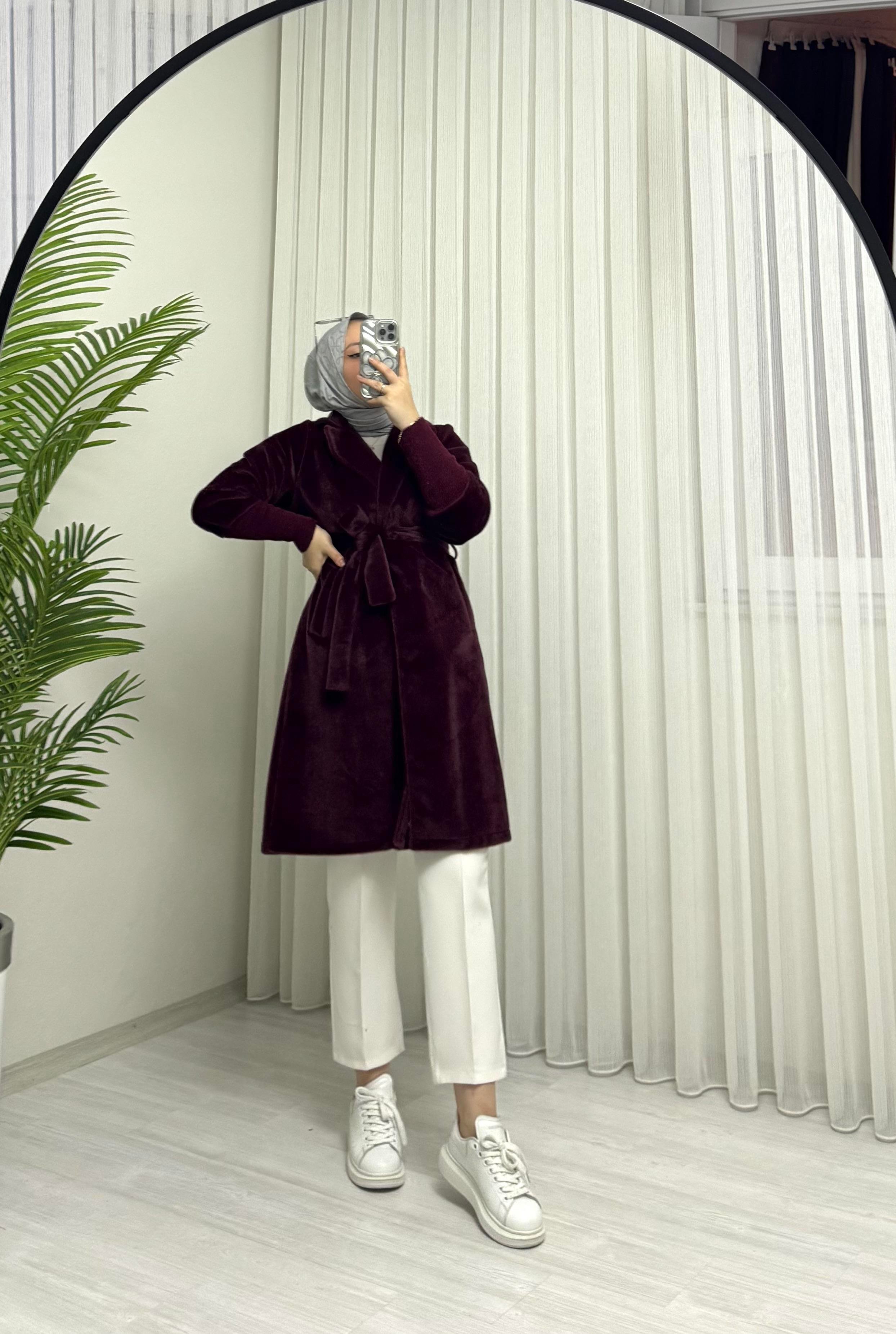 Beta Triko Detay Kaban Bordo