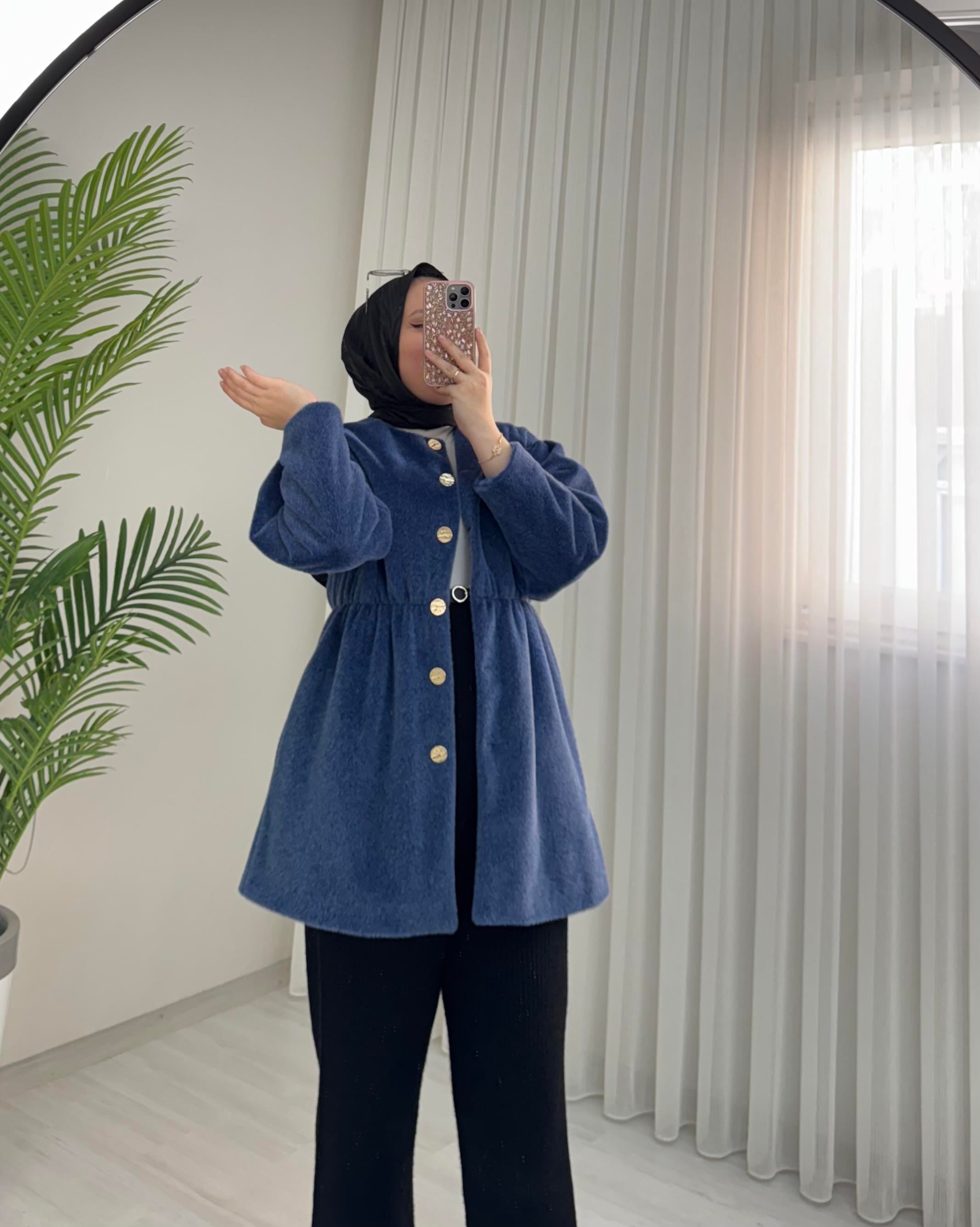 Binay Angora Kemer Hediyeli Kap Mavi