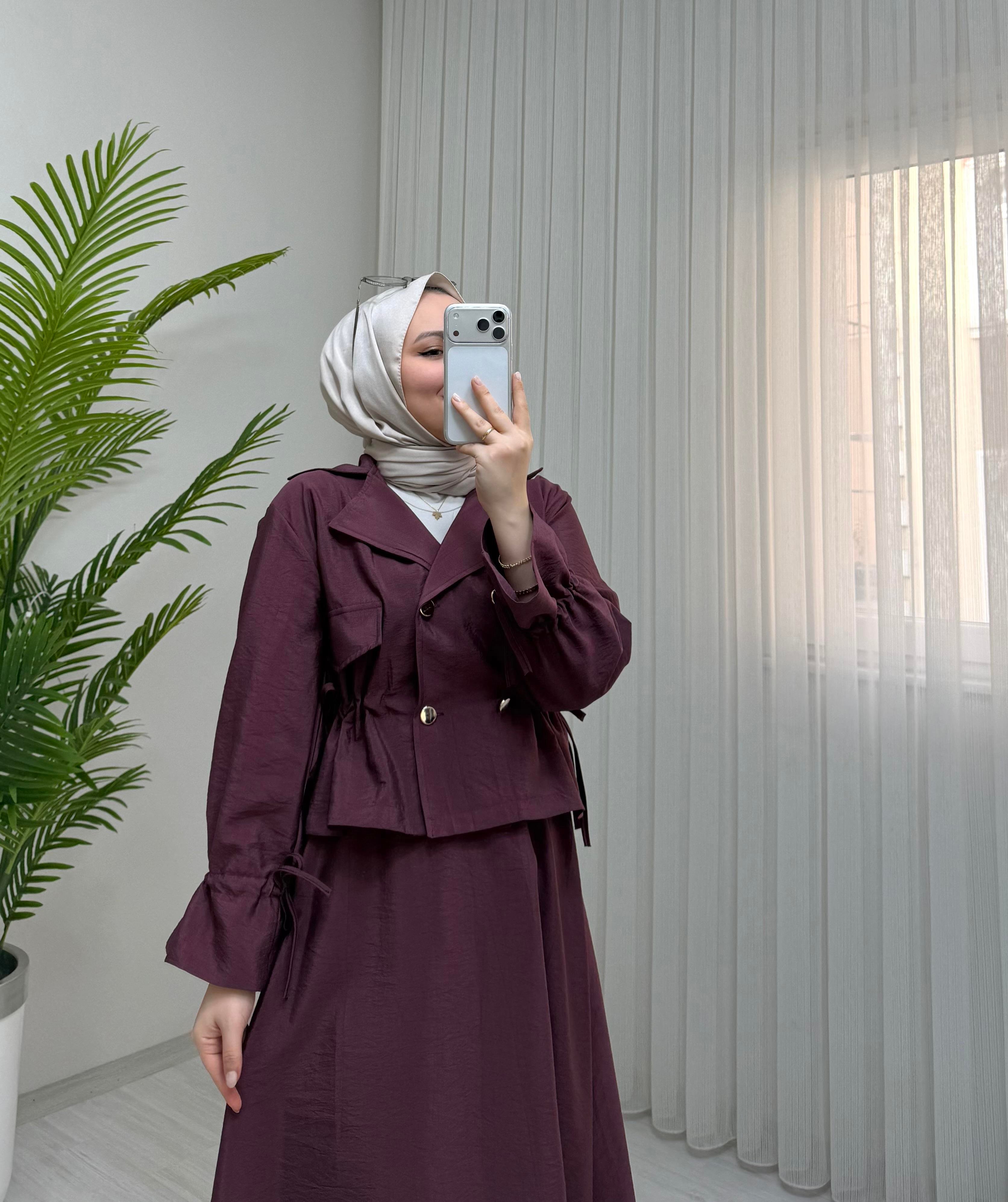 Binay Bel Sıkmıklı Zara Kupra Bordo