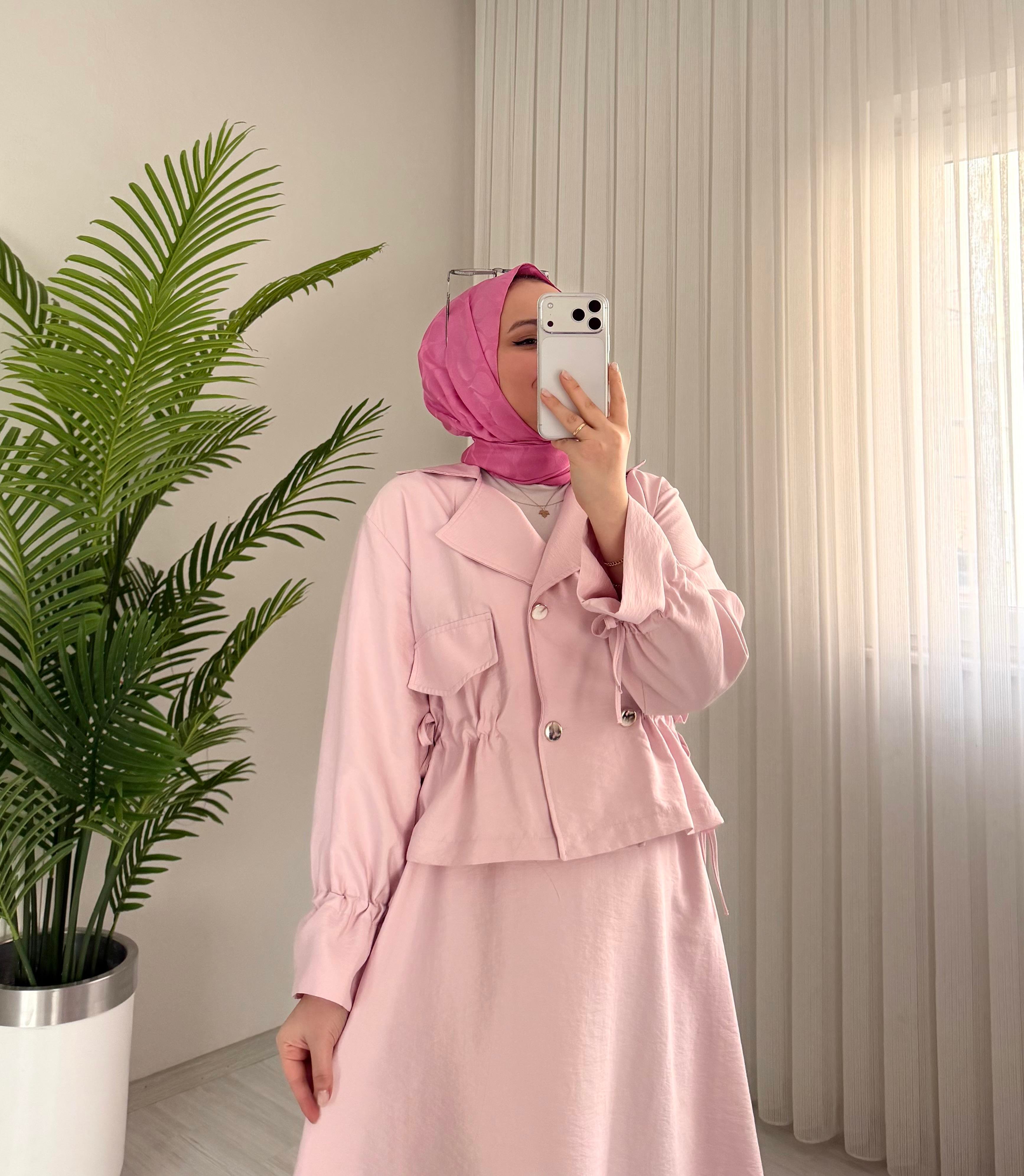 Binay Bel Sıkmıklı Zara Kupra Pembe