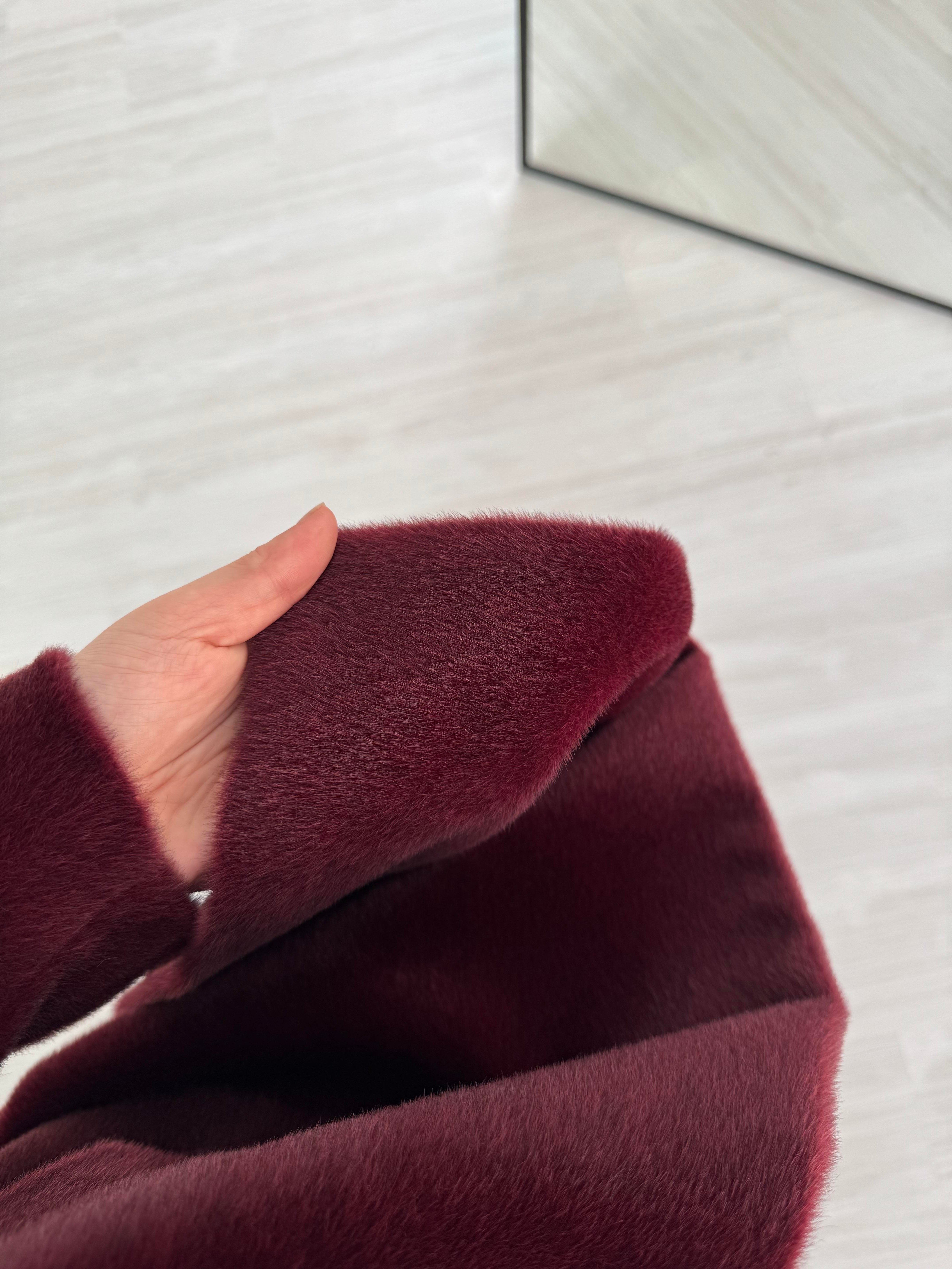 Binay Tek Düğmeli Kaban Bordo