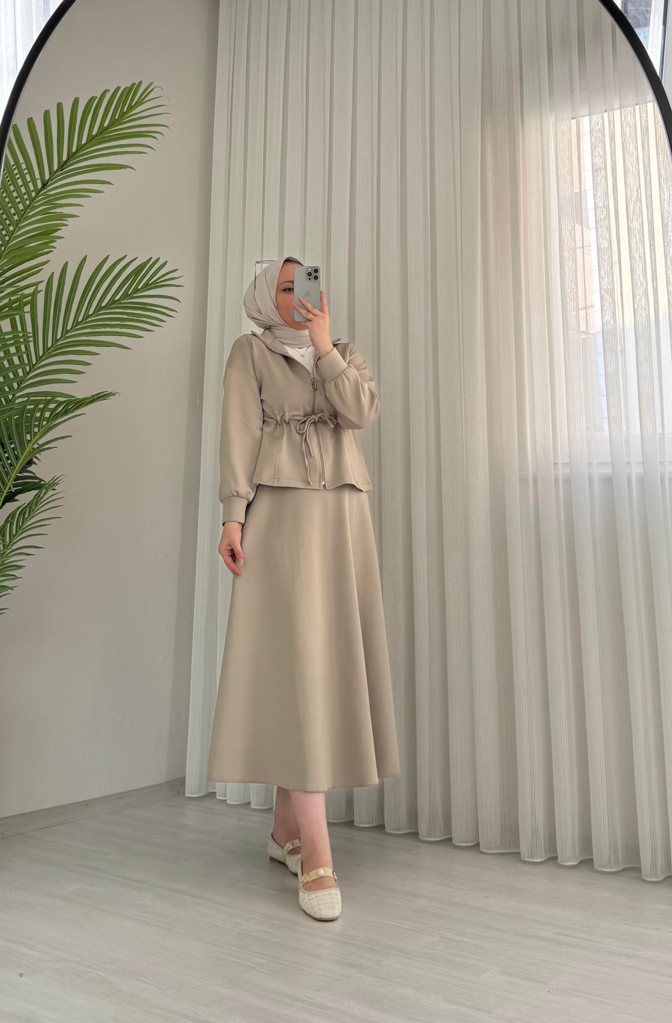 Line Scuba Etekli Takım Koyu Bej 