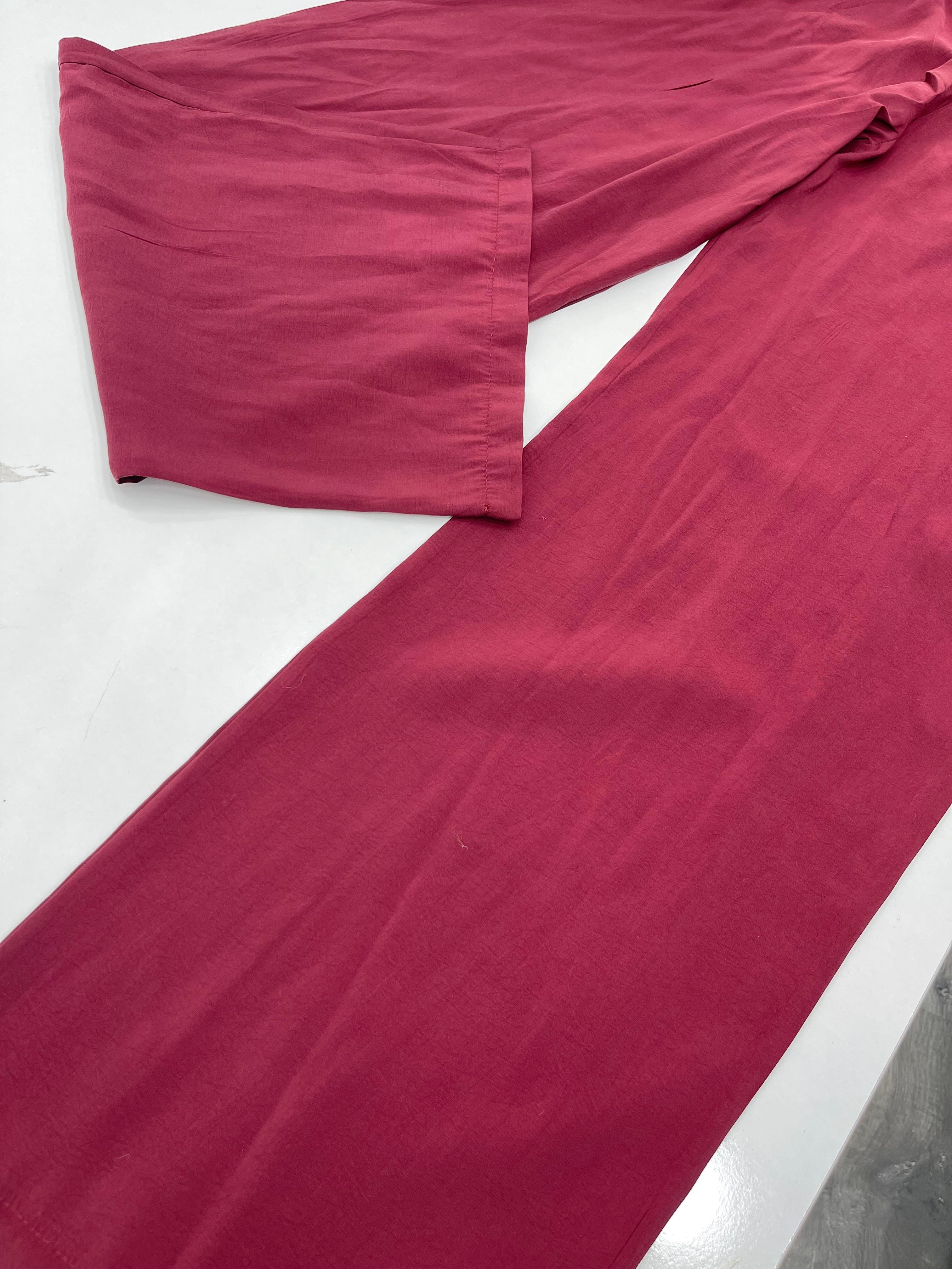 Modal Kumaş Pantalon Bordo